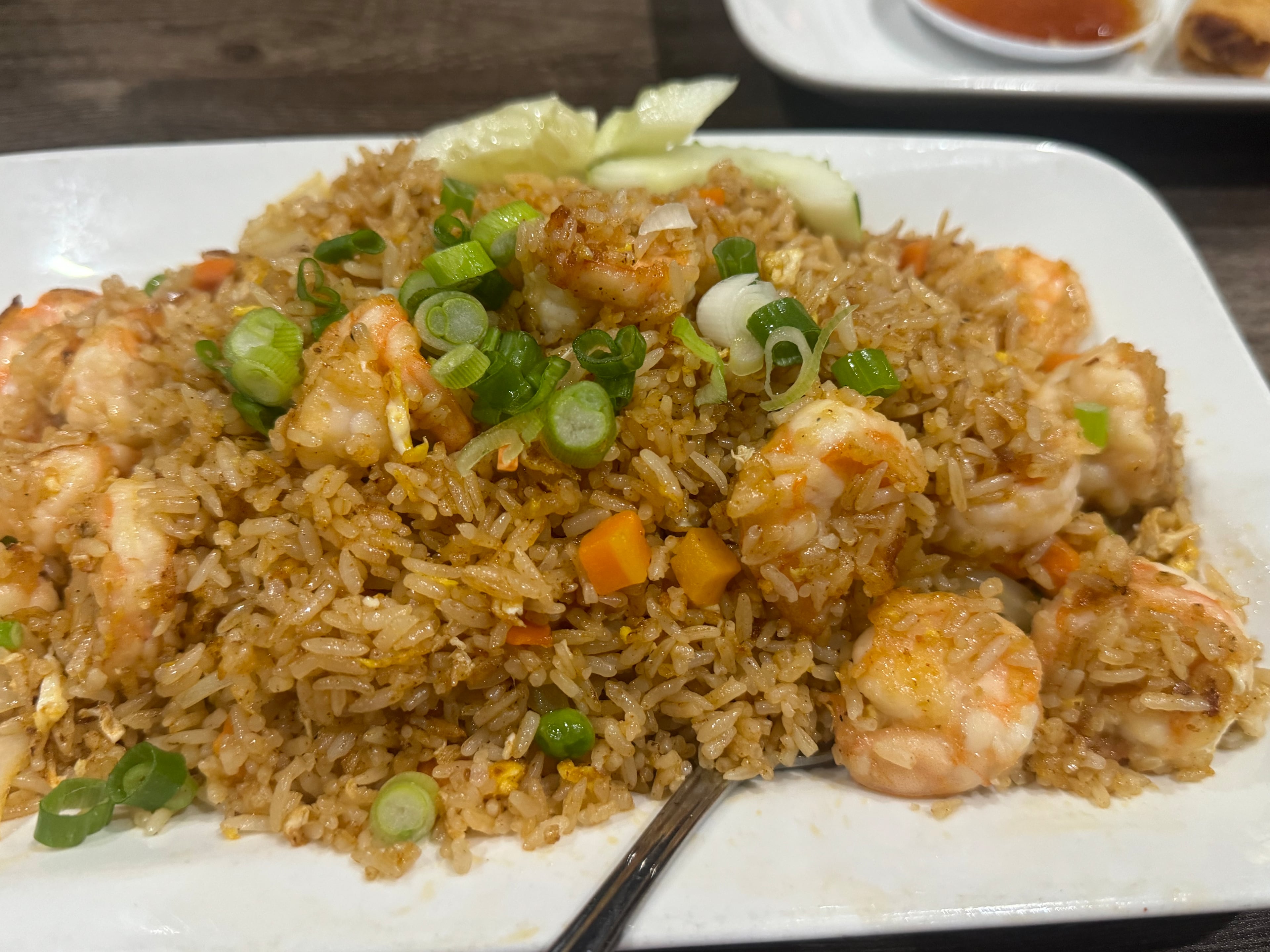 A mound of Thai fried rice from Mama Sidas Flavors of Thai Cuisine in Morrow. (Justin Brown for the AJC)
