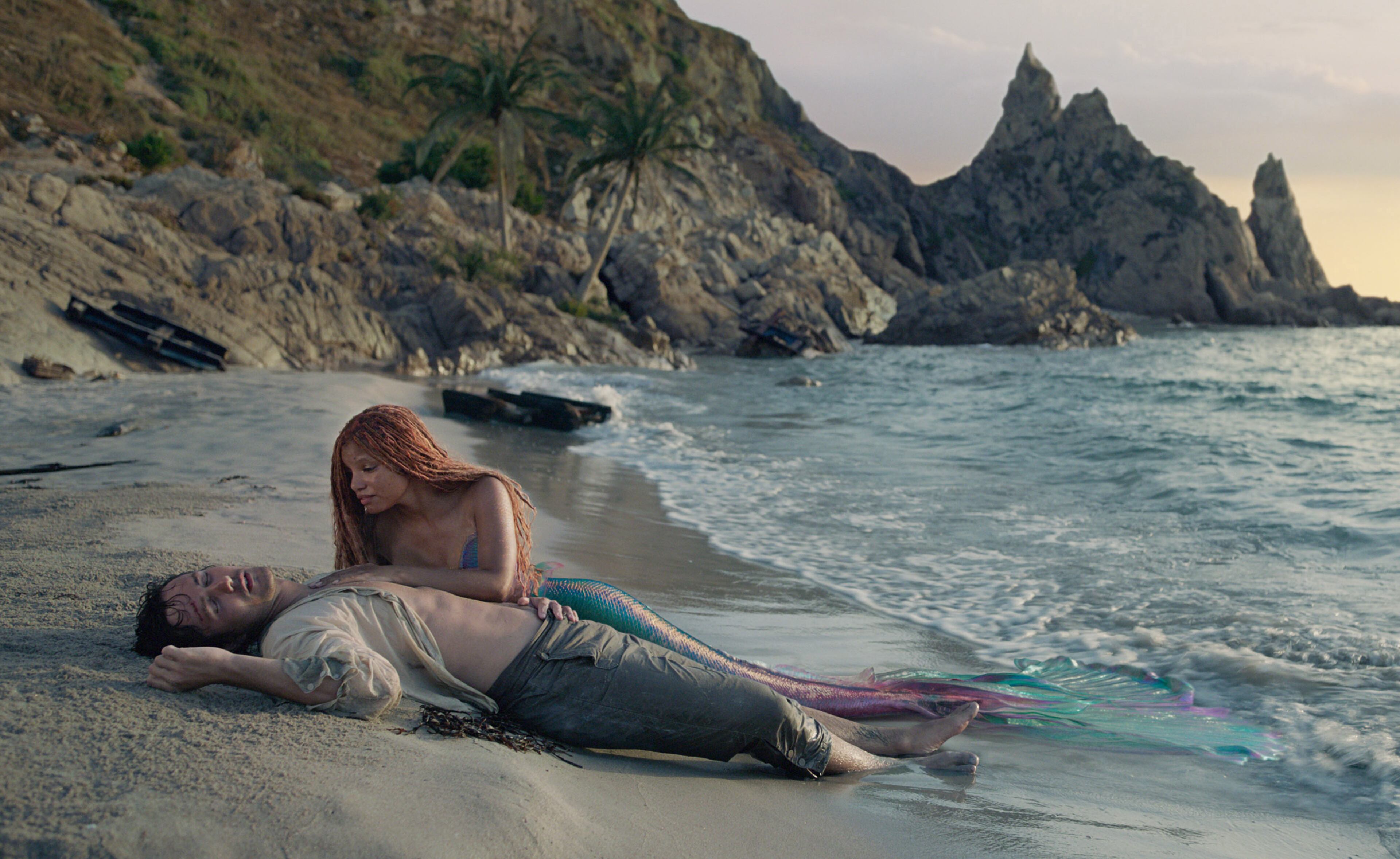 Jonah Hauer-King and Halle Bailey star in "The Little Mermaid." (Photo: Disney)
