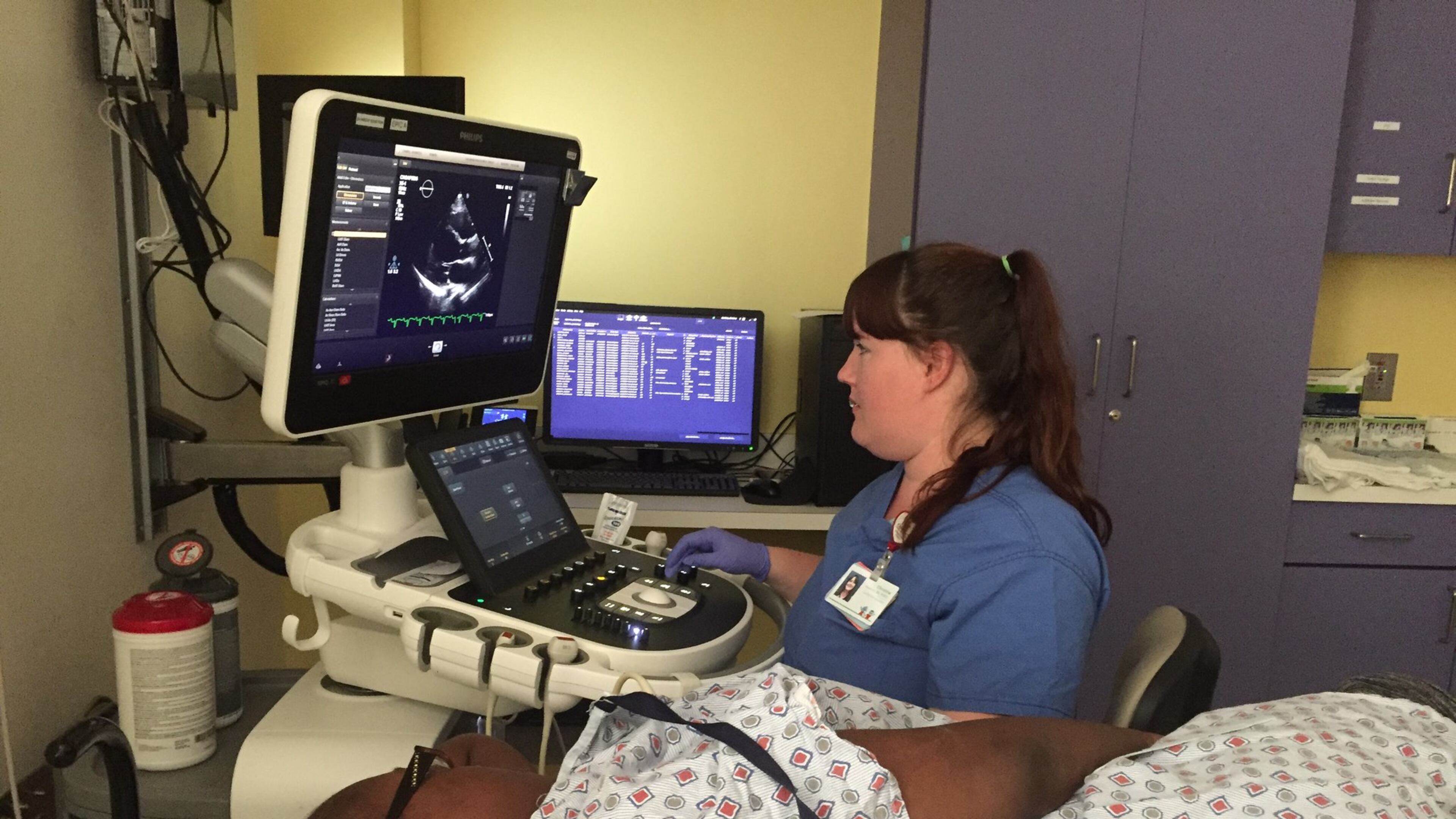 Shuntica Carroll gets an echocardiogram of her heart during a recent appointment at Children’s Healthcare of Atlanta at Scottish Rite. Shuntica, who was diagnosed with leukemia last year, recently found out she needs a heart. CONTRIBUTED
