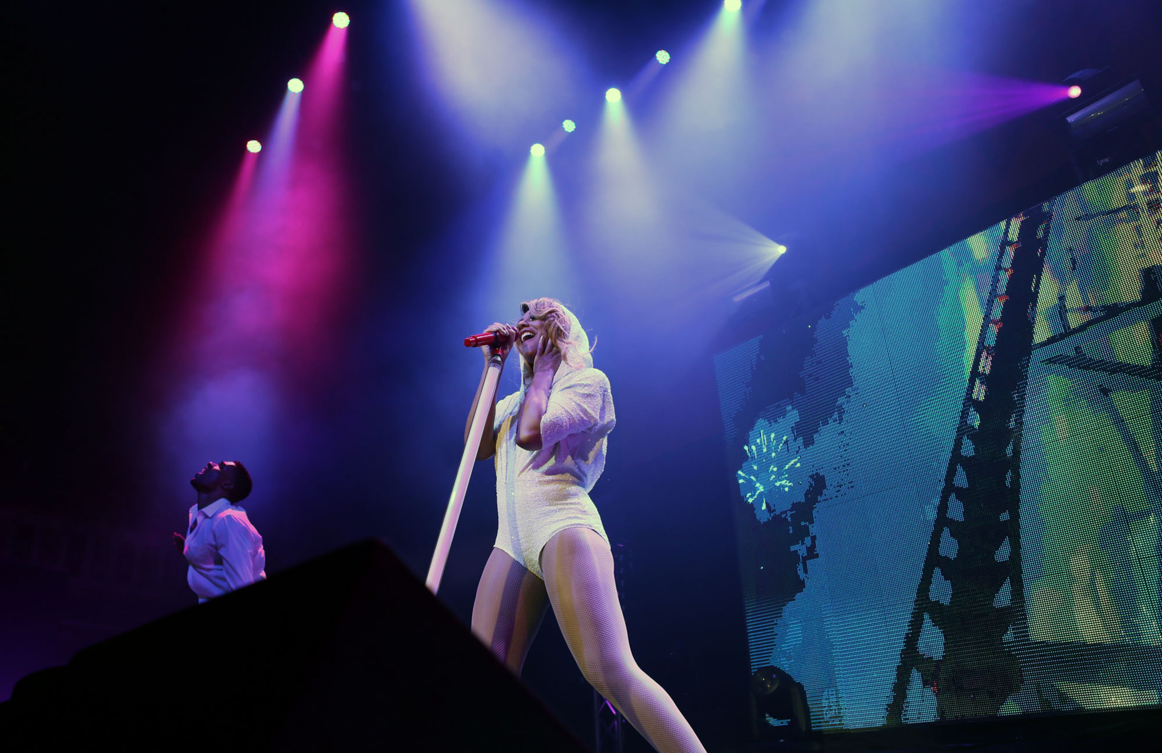 Tamar Braxton kicked off her June 11, 2014 show at The Tabernacle in Atlanta with the singles, "She Did That," "The One," and "Tip Toe," from her Grammy-nominated album "Love and War." (Akili-Casundria Ramsess/Special to the AJC)