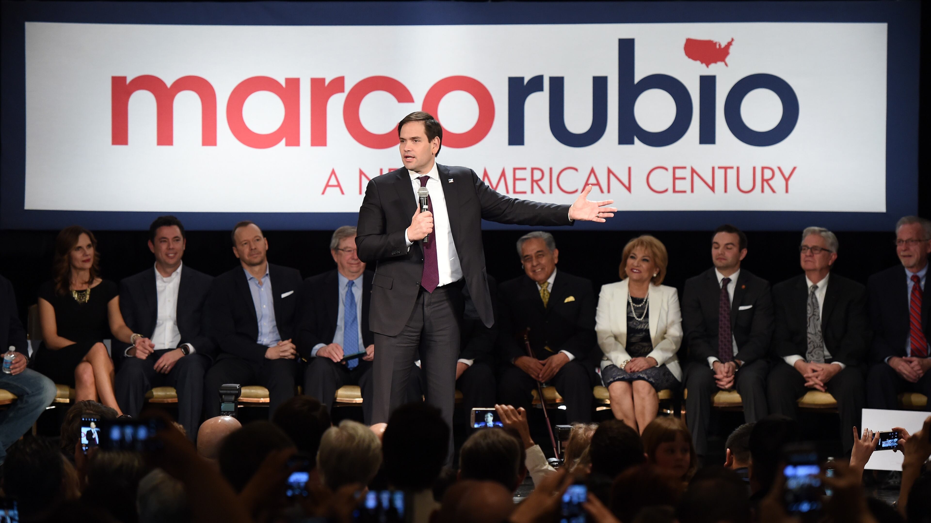 Republican presidential candidate, Sen. Marco Rubio (R-FL) speaks Sunday at a rally in North Las Vegas, Nevada. (Photo by Ethan Miller/Getty Images)
