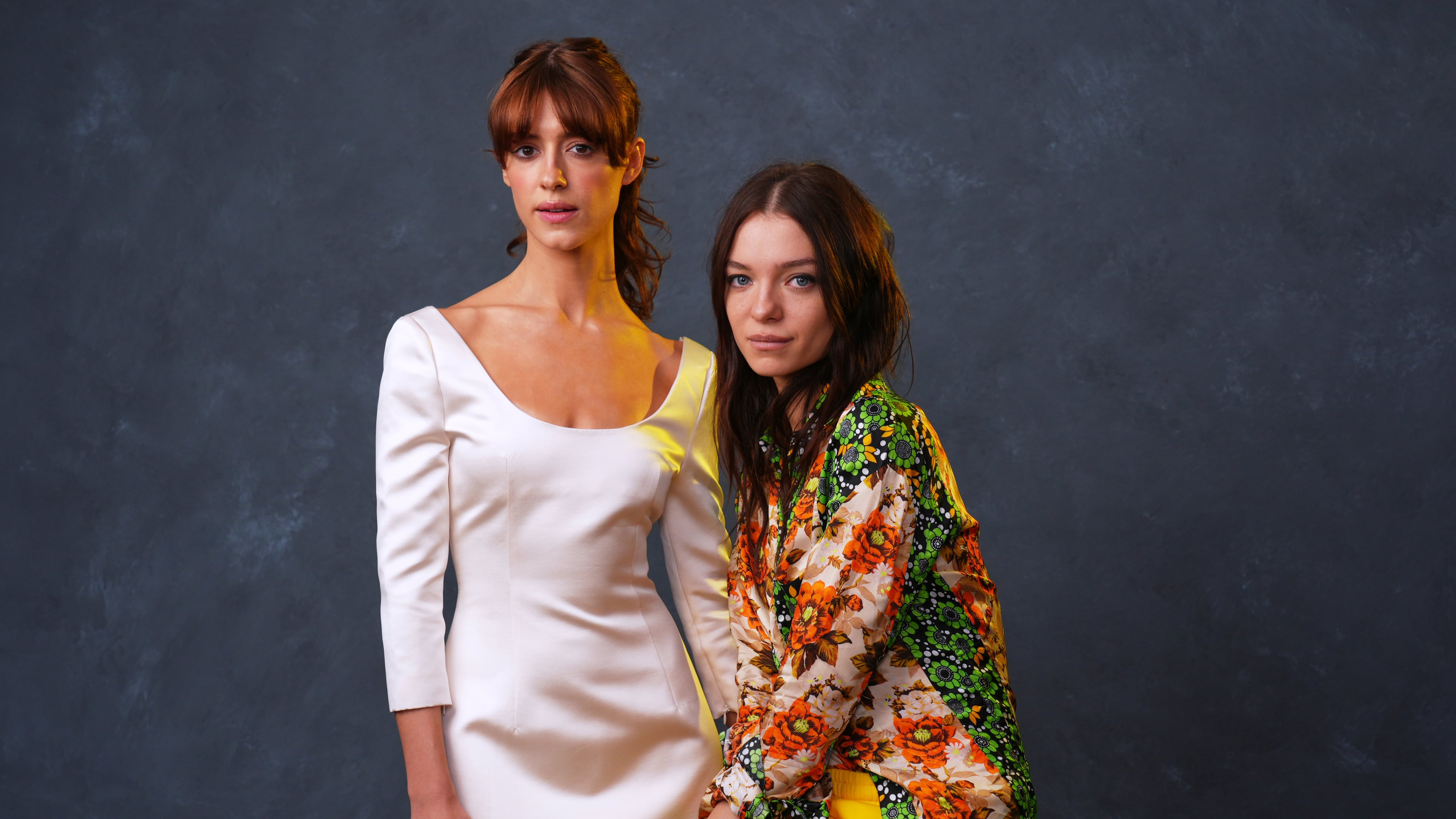 Daisy Edgar-Jones, left, and Esmé Creed-Miles pose for a portrait to promote the film "Sense and Sensibility" on Monday, Oct. 5, 2026, in Beverly Hills, Calif. (AP Photo/Chris Pizzello)