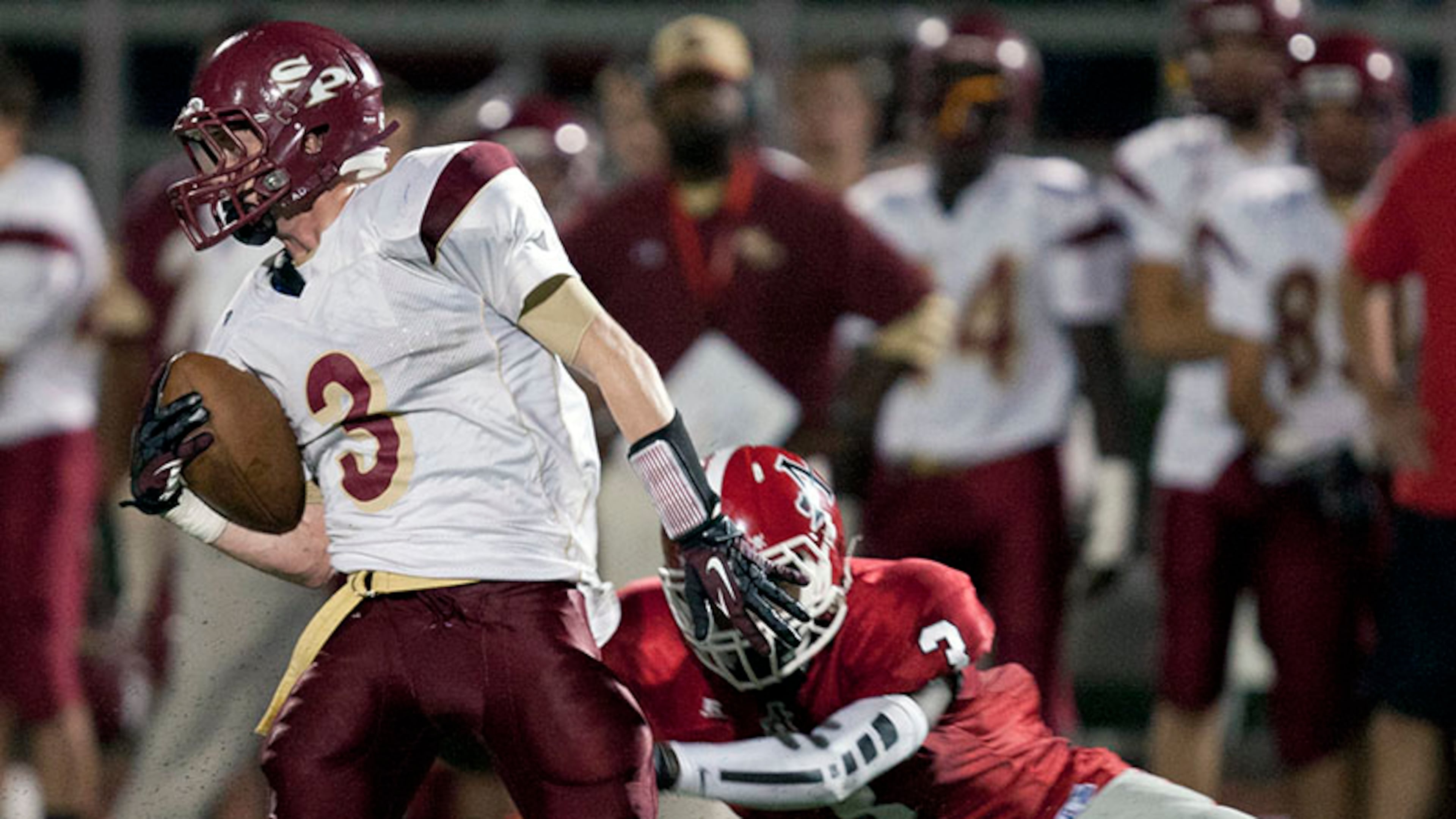 Chandler Burks (3), 5-10, 170 pounds, has played quarterback, wide receiver, defensive back, punt returner and kick returner.