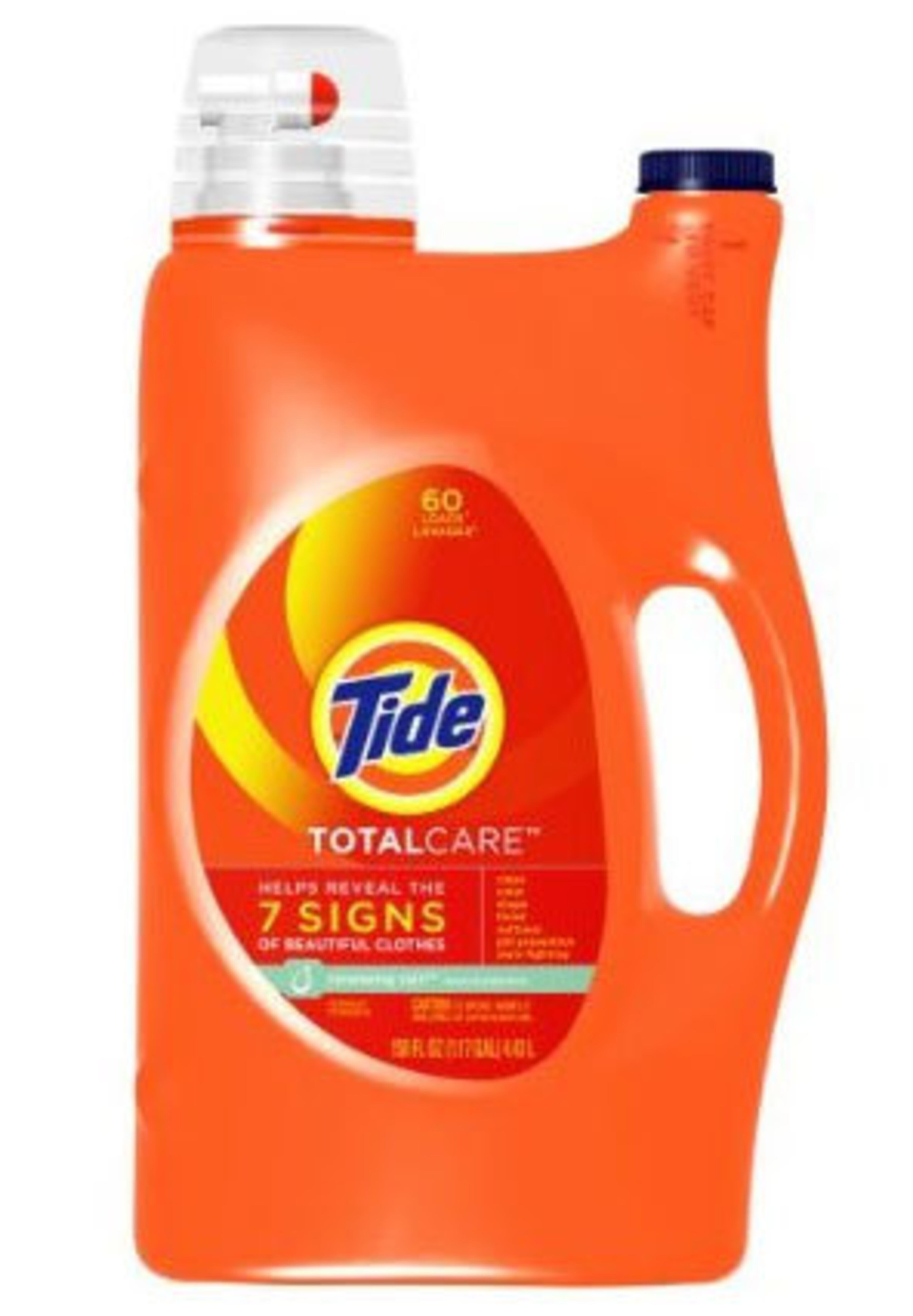Tide Total Care: We're all tired of buying new clothes that quickly fade with repeated washings. The formulation of Tide Total Care, which claims to help slow pilling, stretching and fading, seems almost too good to be true, except that we proved it. After 15 washes, a navy-blue top was still almost a brand-new navy-blue. Washed with a competitor, an identical shirt faded to purple and looked worn. $13 for 100 ounces.