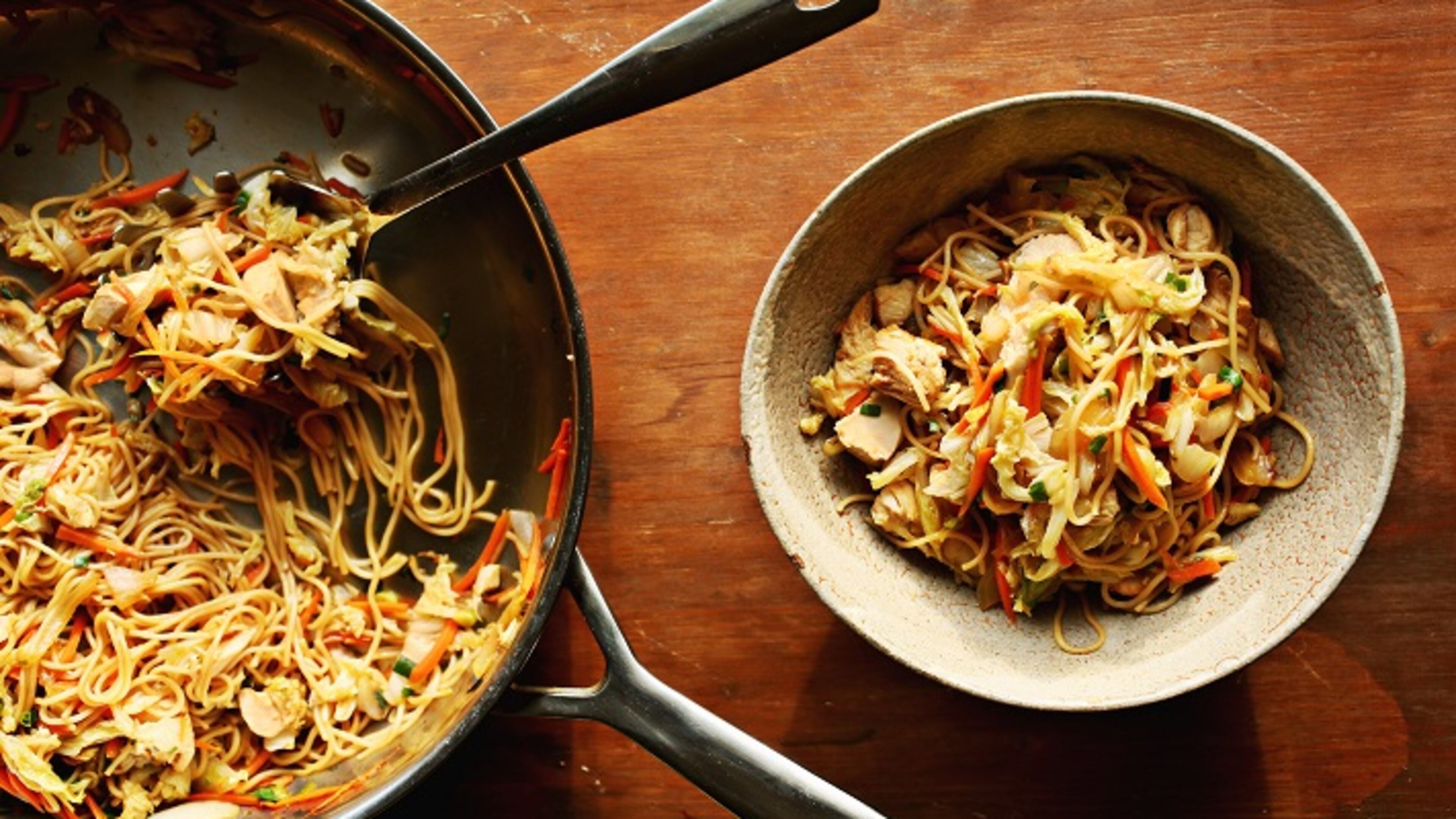 Chicken and Vegetable Lo Mein, and best of all, the recipe lends itself to adaptation. (Juli Leonard/Raleigh News & Observer/TNS)