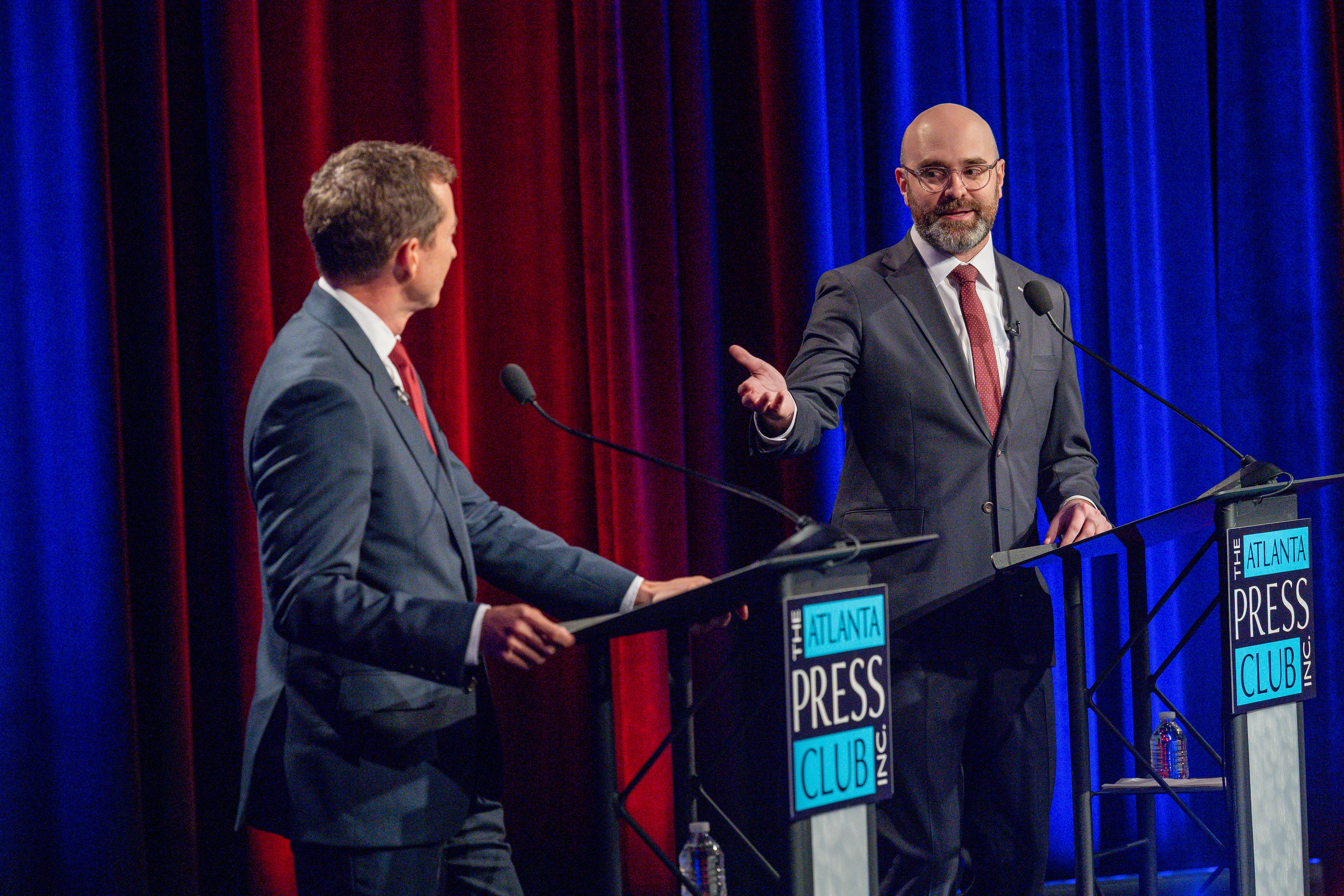 Atlanta Press Club General Election Debates: Candidates for Lt. Governor (left to right) Greg Dolezal and Josh McLaurin. Debates were held at GPB. (Pool photos by J Glenn Photography)