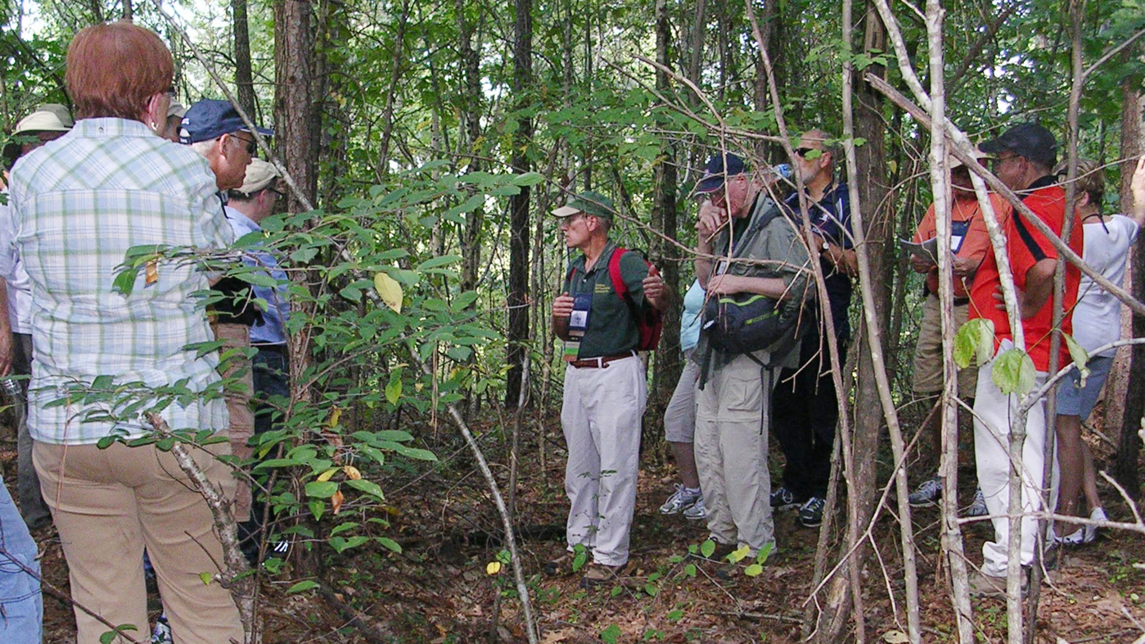 Charlie Crawford leads a tour of the Civil War battlefields of New Hope Church and Pickett's Mill in Paulding County, two historic sites with some measure of protection, in September.