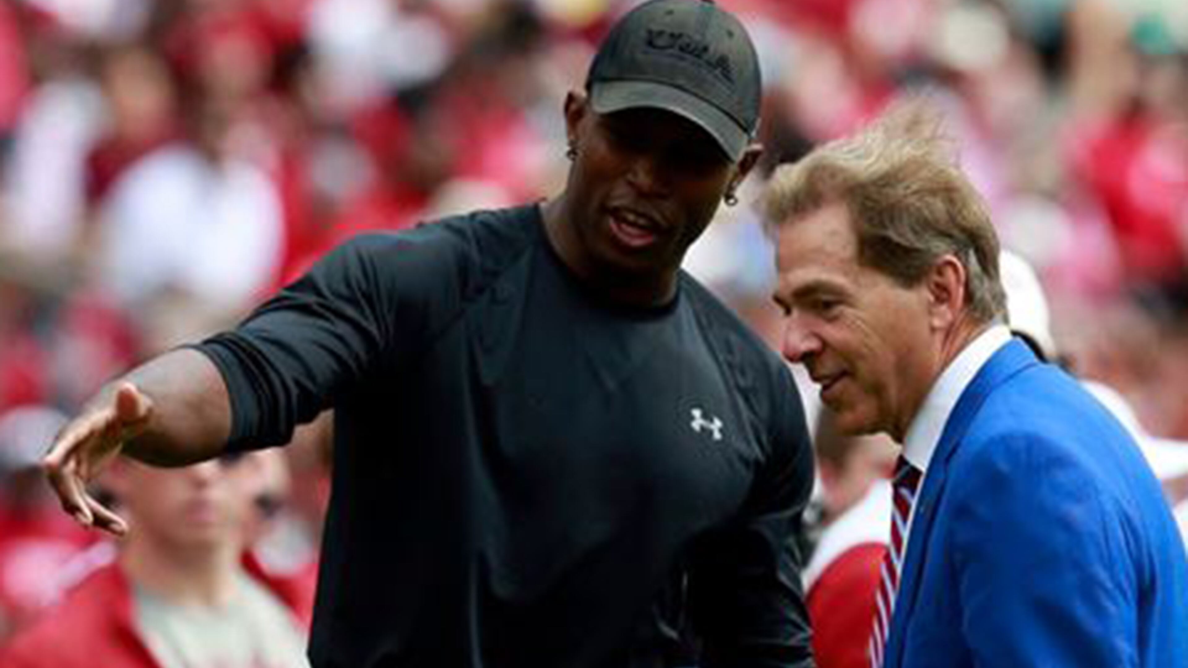 Former Alabama star Julio Jones, now of all the Falcons, said losing offensive coordinator Lane Kiffin is a "small thing" for coach Nick Saban. (Marvin Gentry / USA Today Sports)