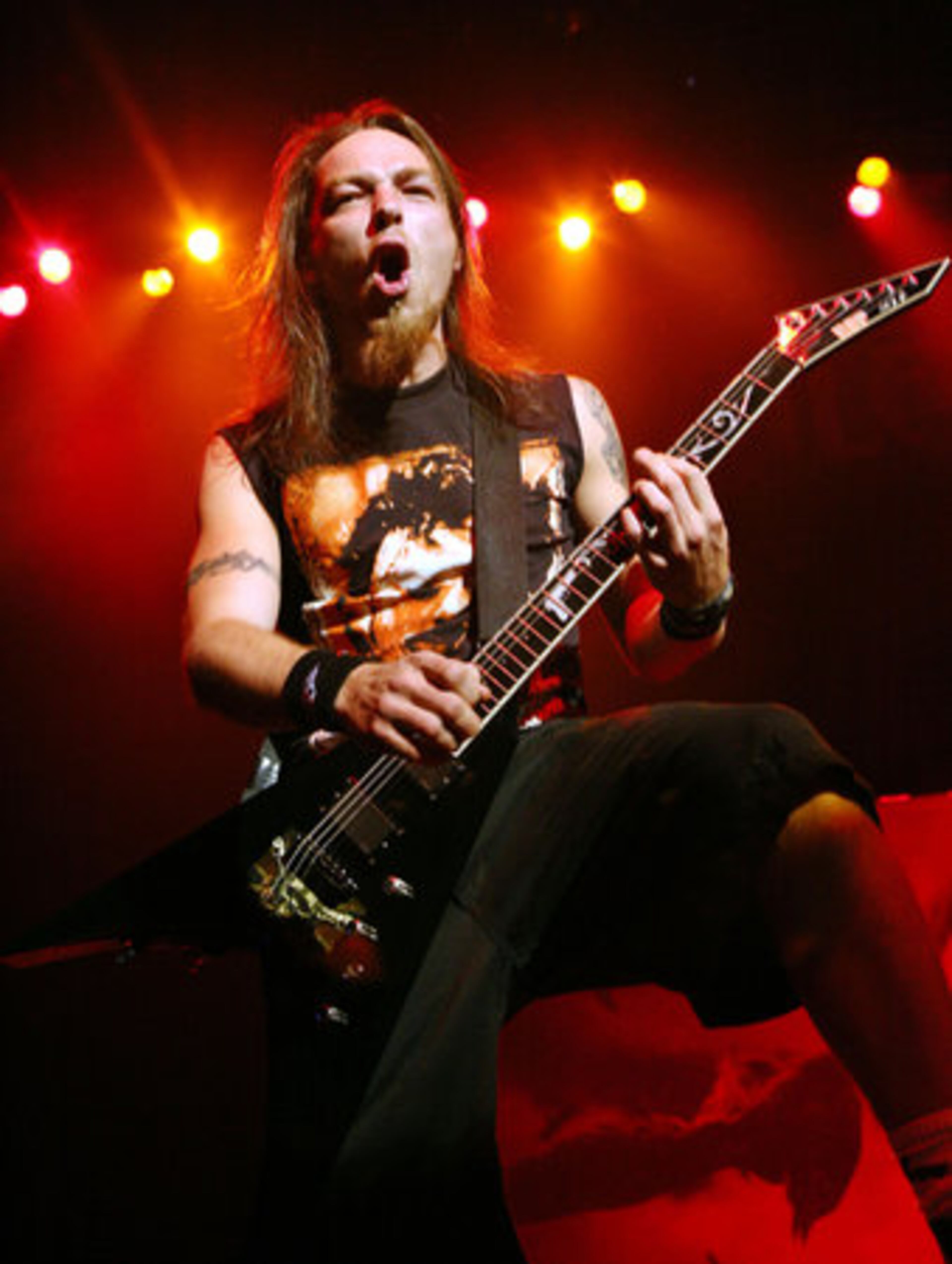 Michael "Padge" Paget on guitar for Bullet for My Valentine.