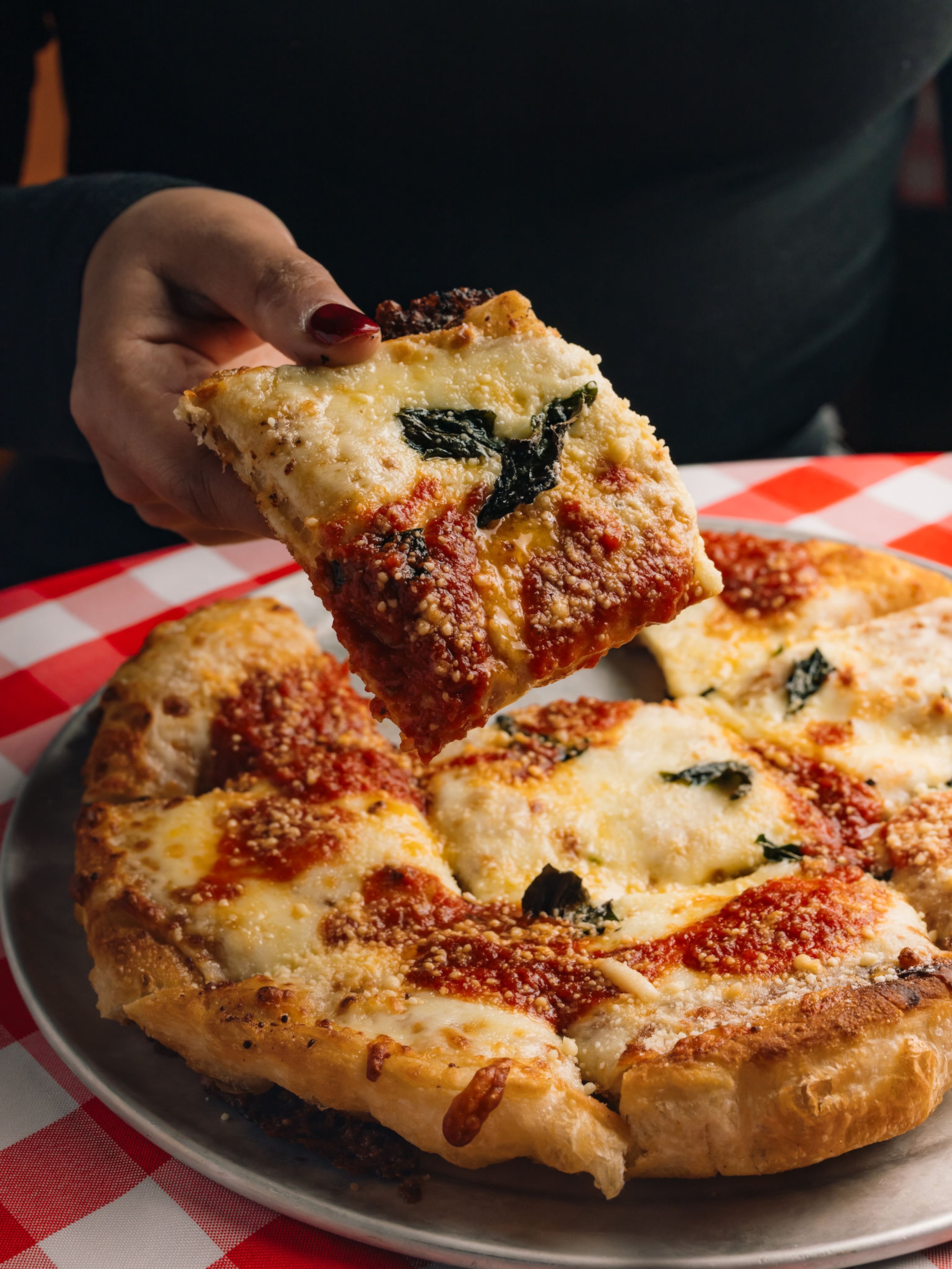 The cheesy garlic bread at Rosso is about the size of medium pizza. (Courtesy of Rosso)