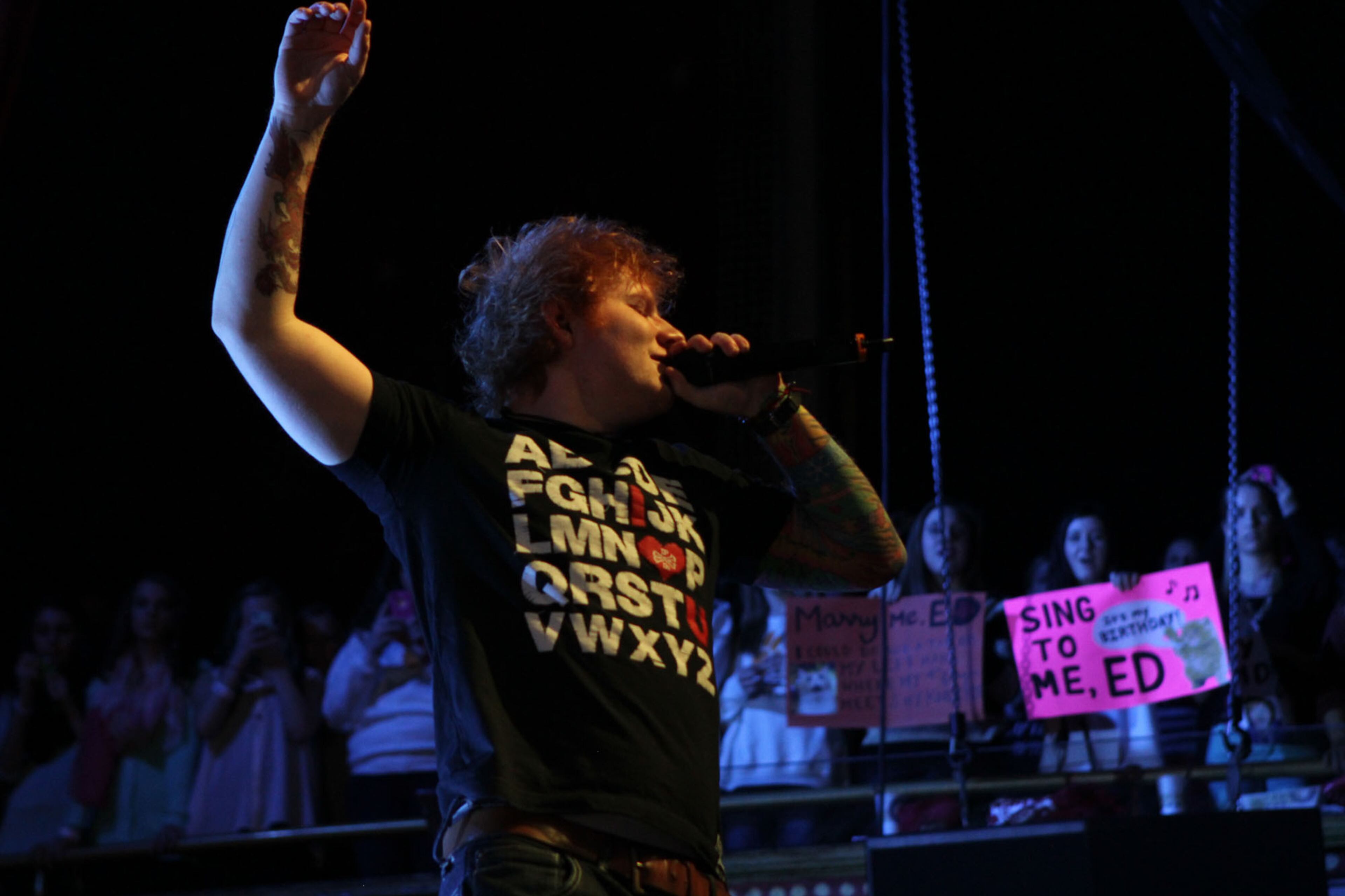 British rocker Ed Sheeran performs at the Tabernacle. In 2009, Sheeran played 312 gigs.