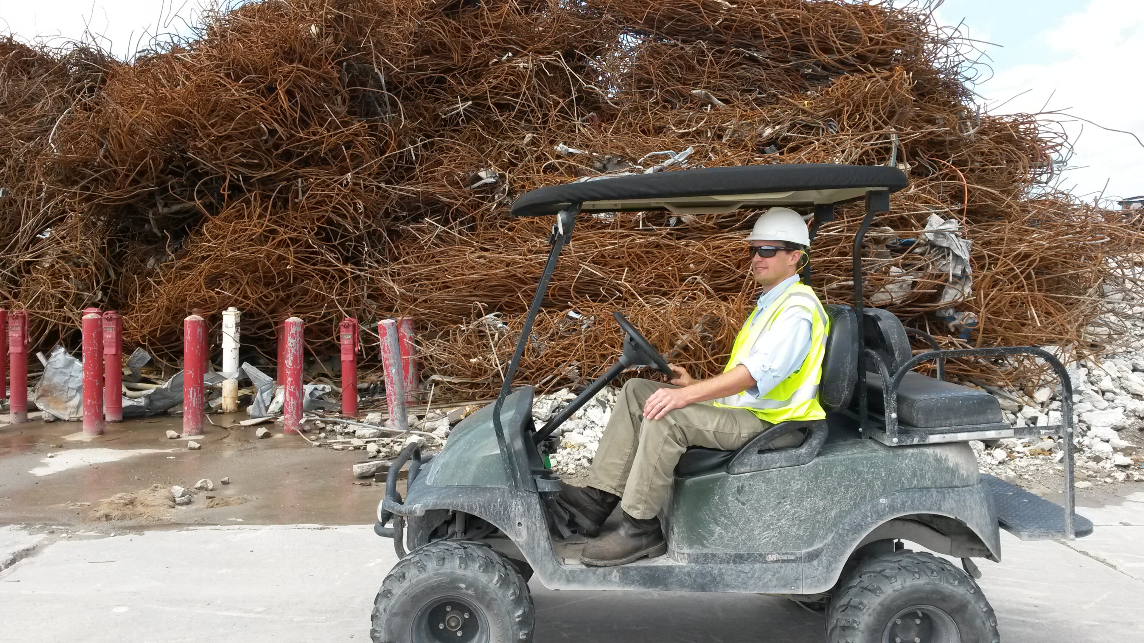 Tangles of rusting metal bars are among the leftovers being recycled as scrap from the former GM assembly plant in Doraville. MATT KEMPNER / AJC