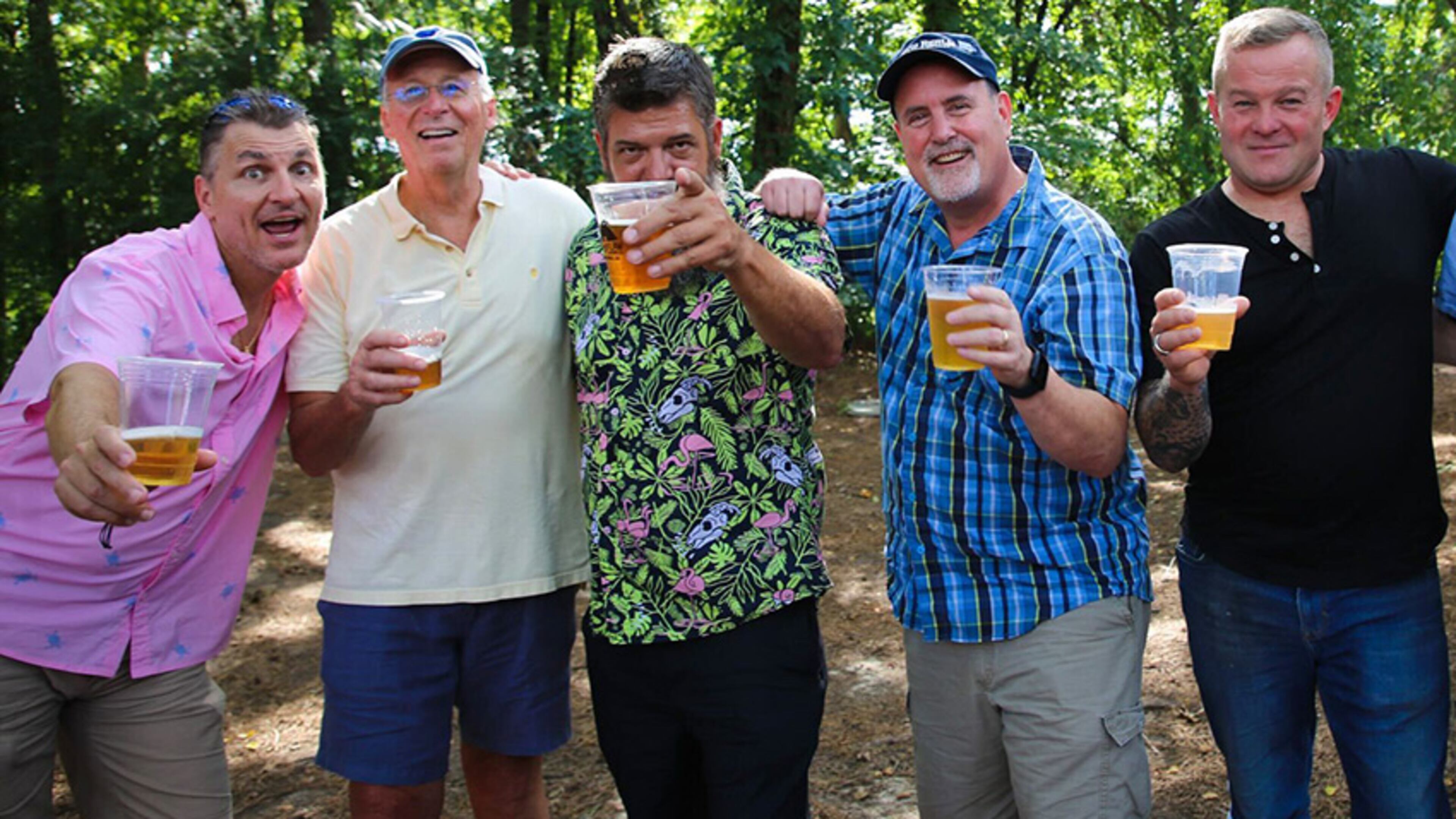 (From left) Brian ‘Spike’ Buckowski of Terrapin Beer Company; John ‘JK’ Kenny, owner of the Wing Cafe & Taphouse in Marietta; Travis Herman of Scofflaw Brewing Co.; Mitch Steele of New Realm Brewing Co.; and Eric Johnson of Wild Heaven Beer.