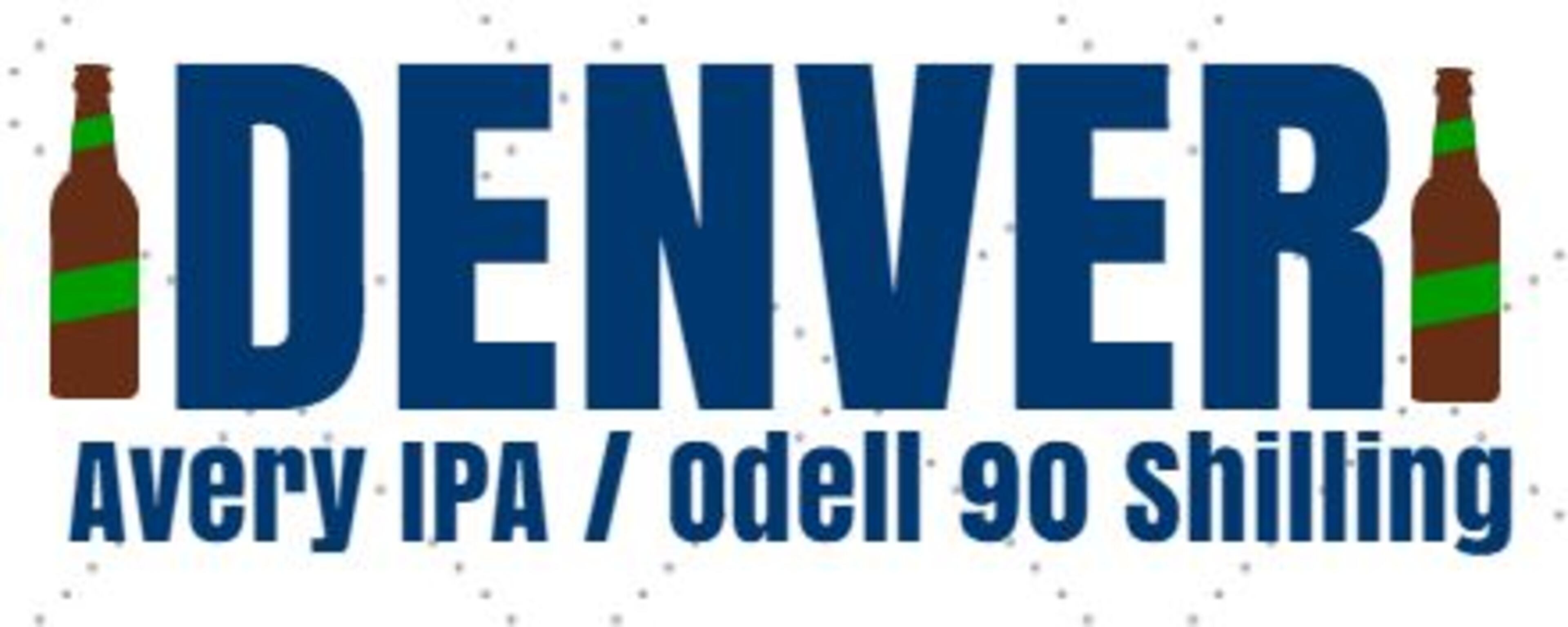 The most widely available beer in Denver is a tie between Avery IPA and Odell 90 Shilling, both listed on 36% of the city's menus.