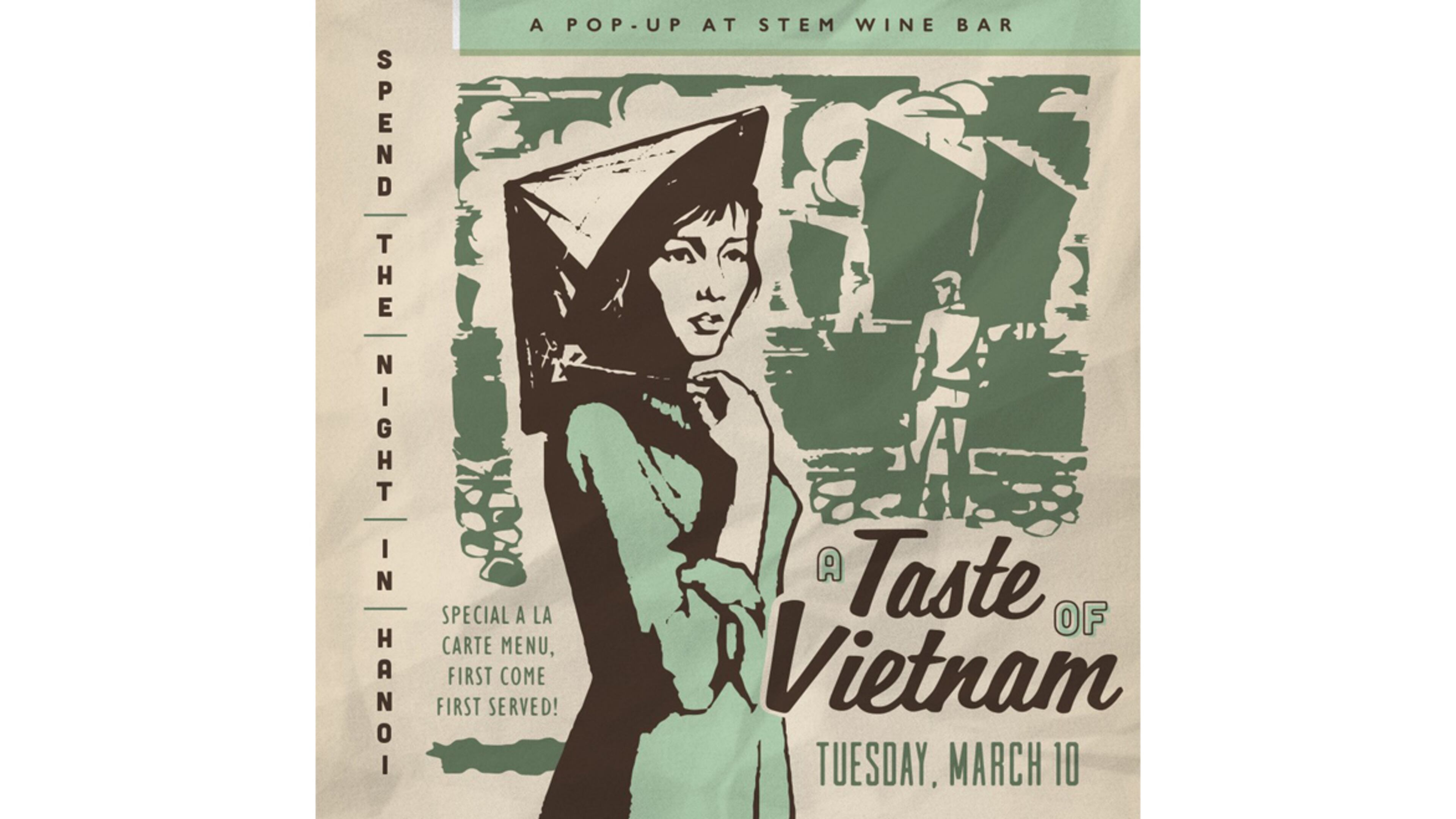 Stem Wine Bar will host a Vietnamese pop-up. COURTESY OF STEM WINE BAR