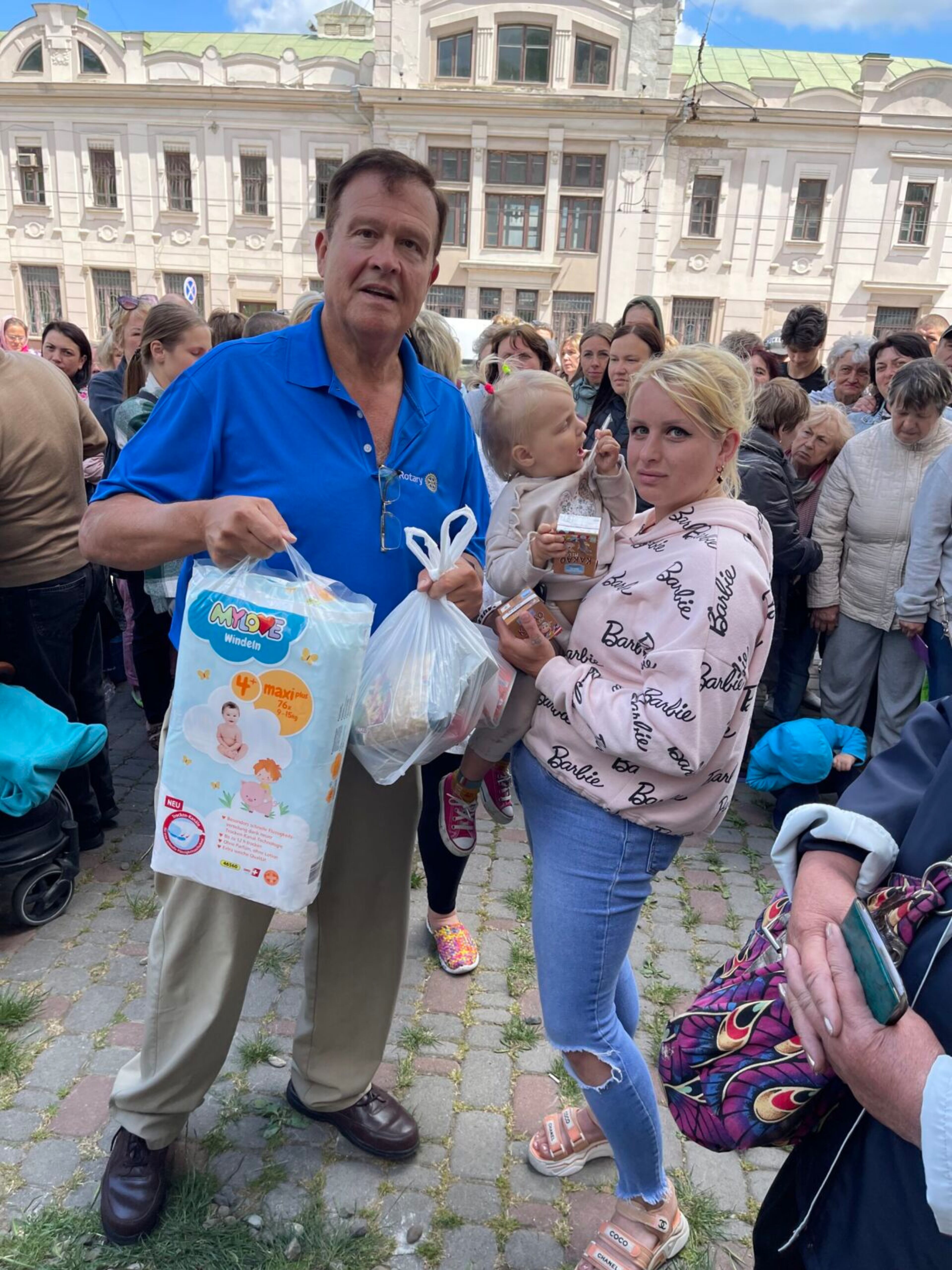 Emory Morsberger, the founder of HelpingUkraine.us and executive director of Gateway 85 CID, is pictured during a humanitarian trip to Ukraine. (Courtesy of HelpingUkraine.us)