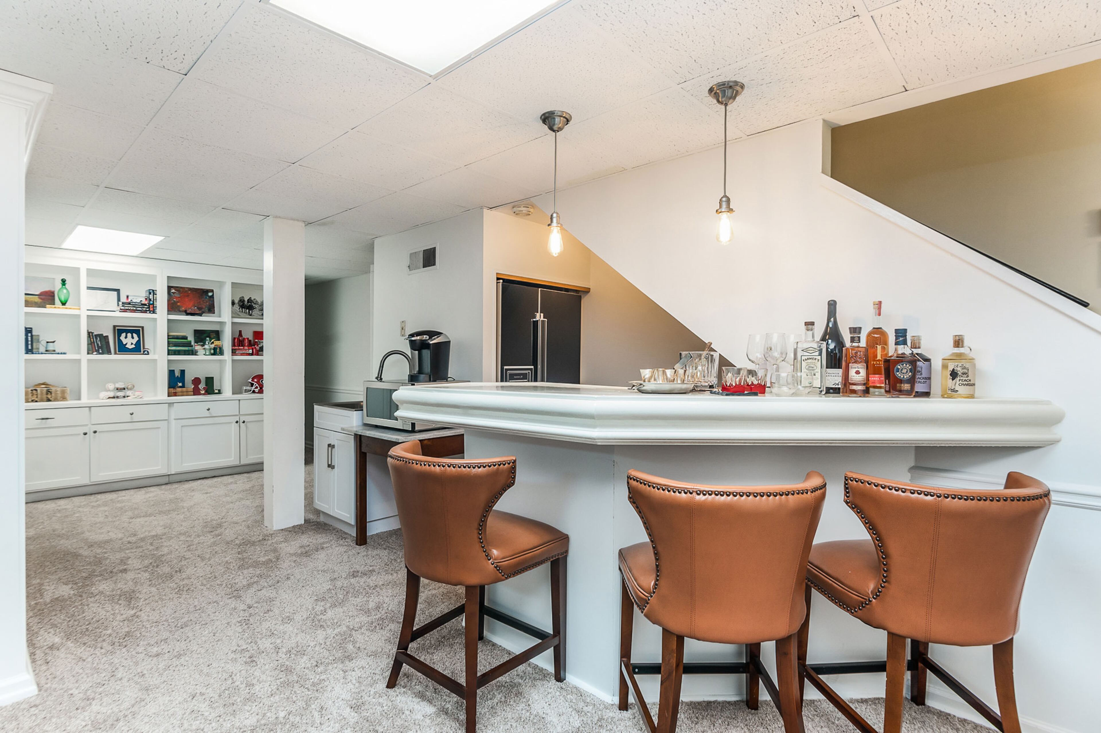 Terrace level bar area. Text by Stephanie Lewis Wilson