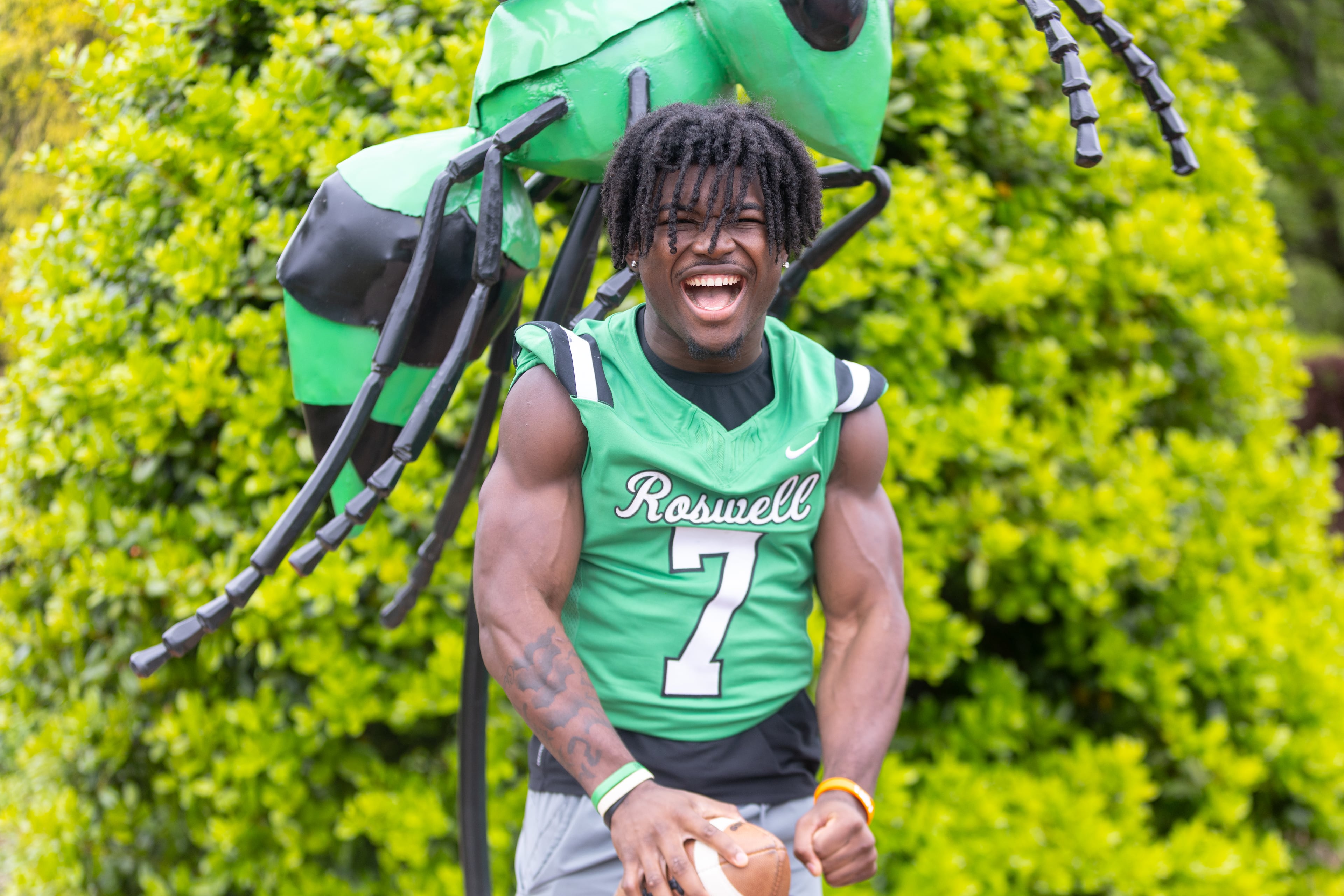 Roswell High senior RB Nick Peal grew up a fan of the Georgia Bulldogs. That was his dream, but he only had offers from Gardner-Webb and Delta State at the end of his senior season. Peal, now five months later, just committed to UGA last week. (Jeff Sentell/DawgNation)