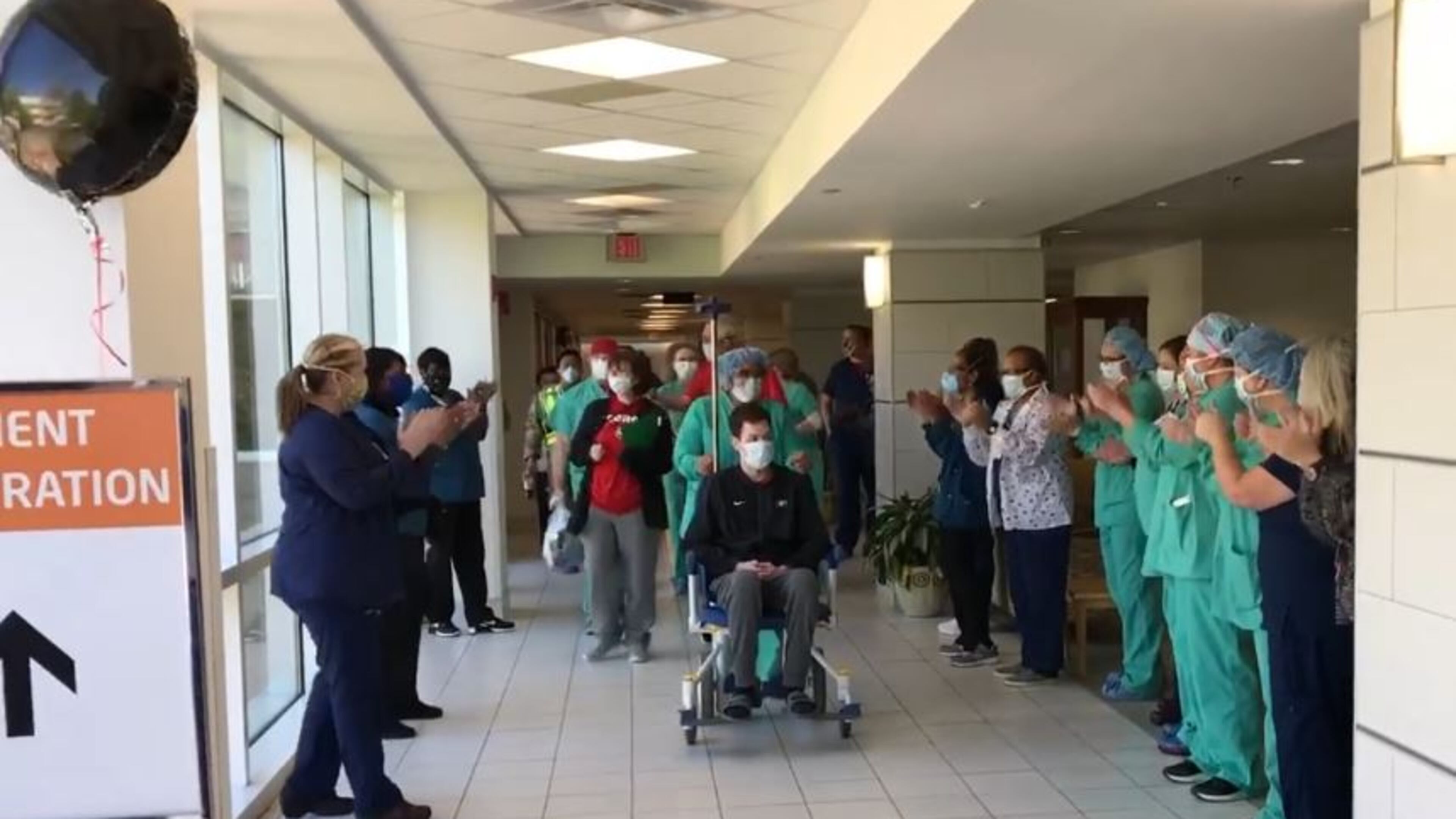 Jeremy Klawsky gets a round of applause. Photo courtesy of Piedmont Athens Regional Hospital