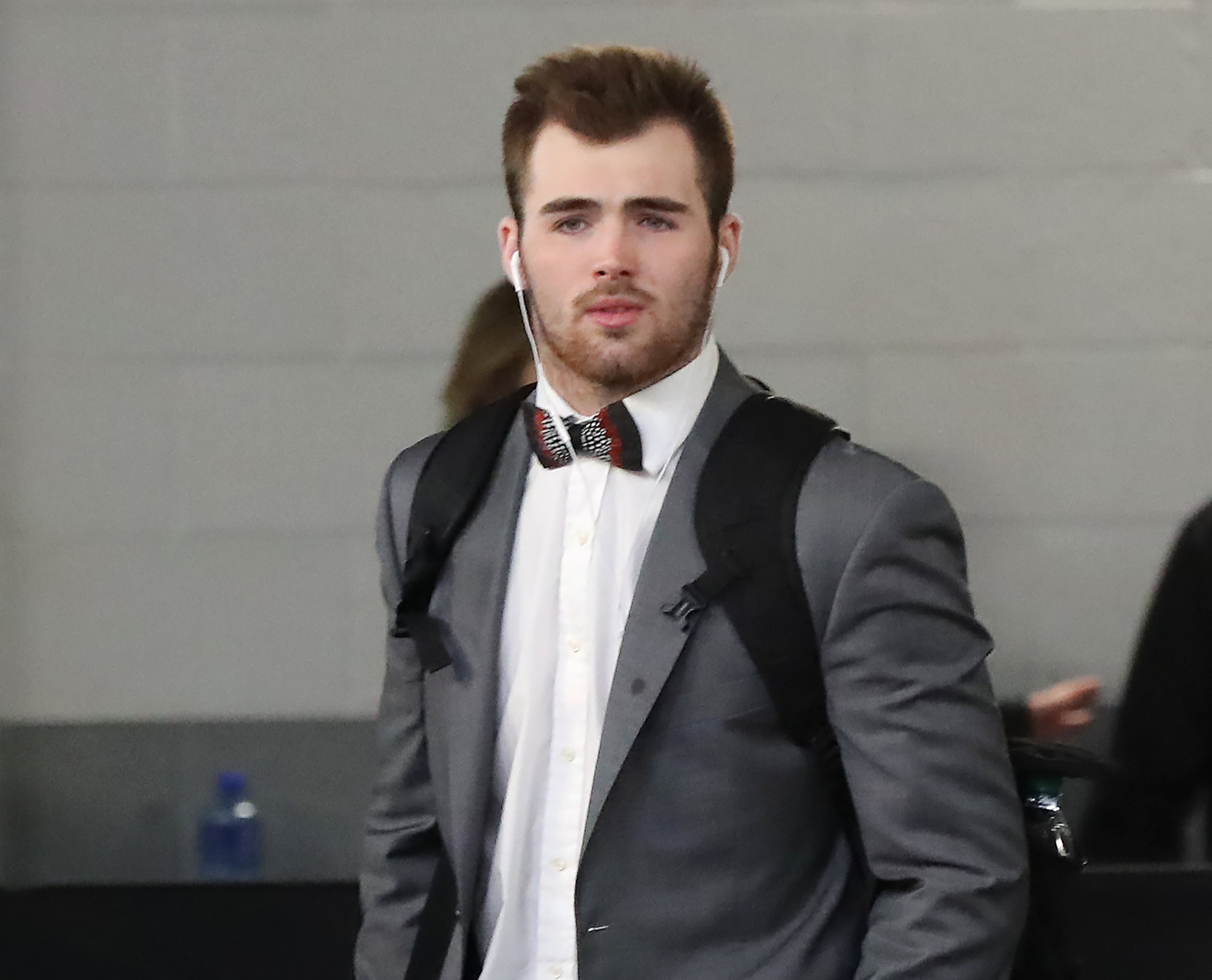 January 8, 2018 Atlanta: Georgia quarterback Jake Fromm arrives for the College Football Playoff National Championship on Monday, January 8, 2018, in Atlanta. Curtis Compton/ccompton@ajc.com
