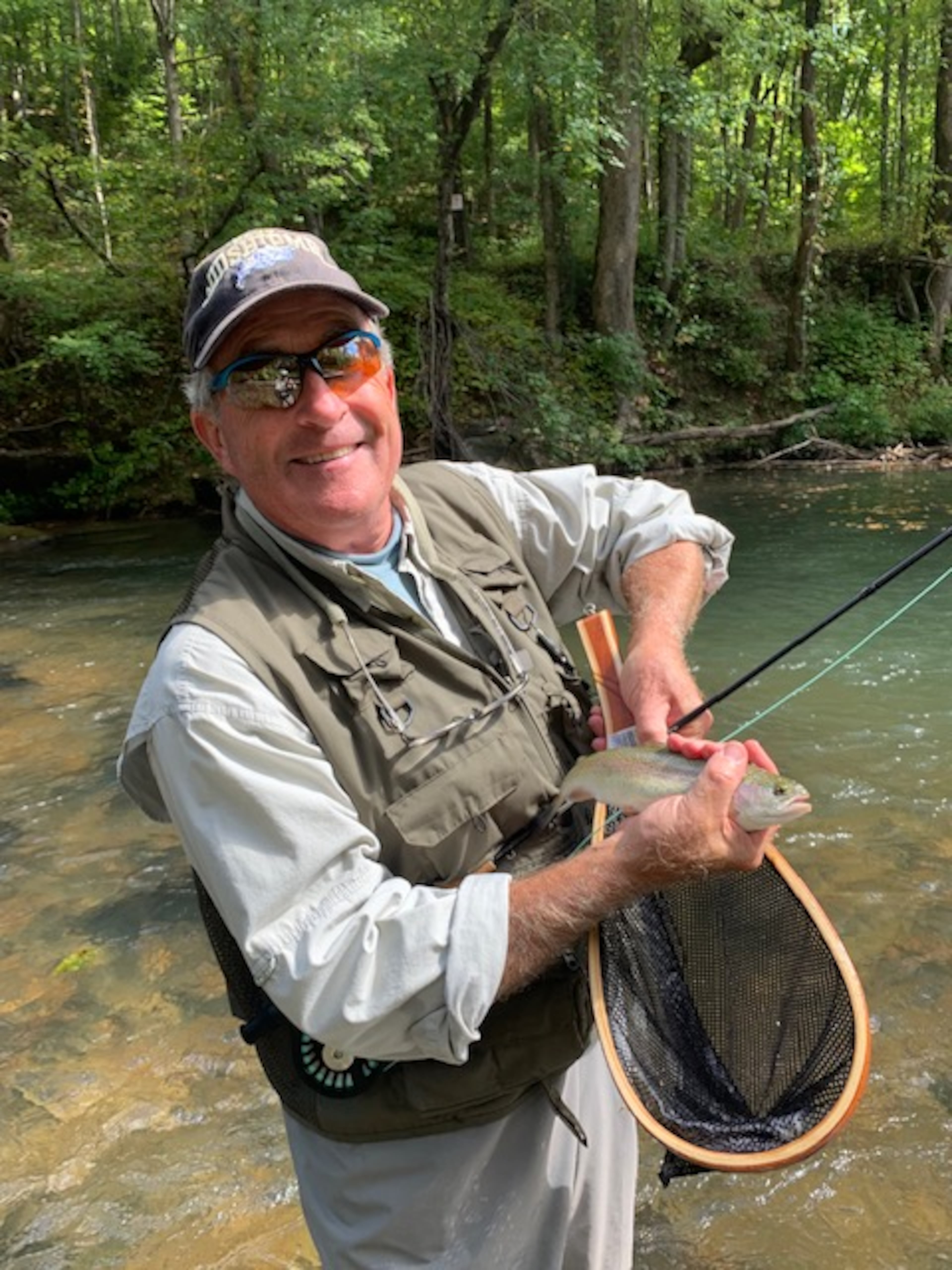 Veteran Bruce H. Montaluce participates in the popular fly fishing class sponsored by the Cherokee County Homeless Veterans Program. (Courtesy of Jim Lindenmayer)