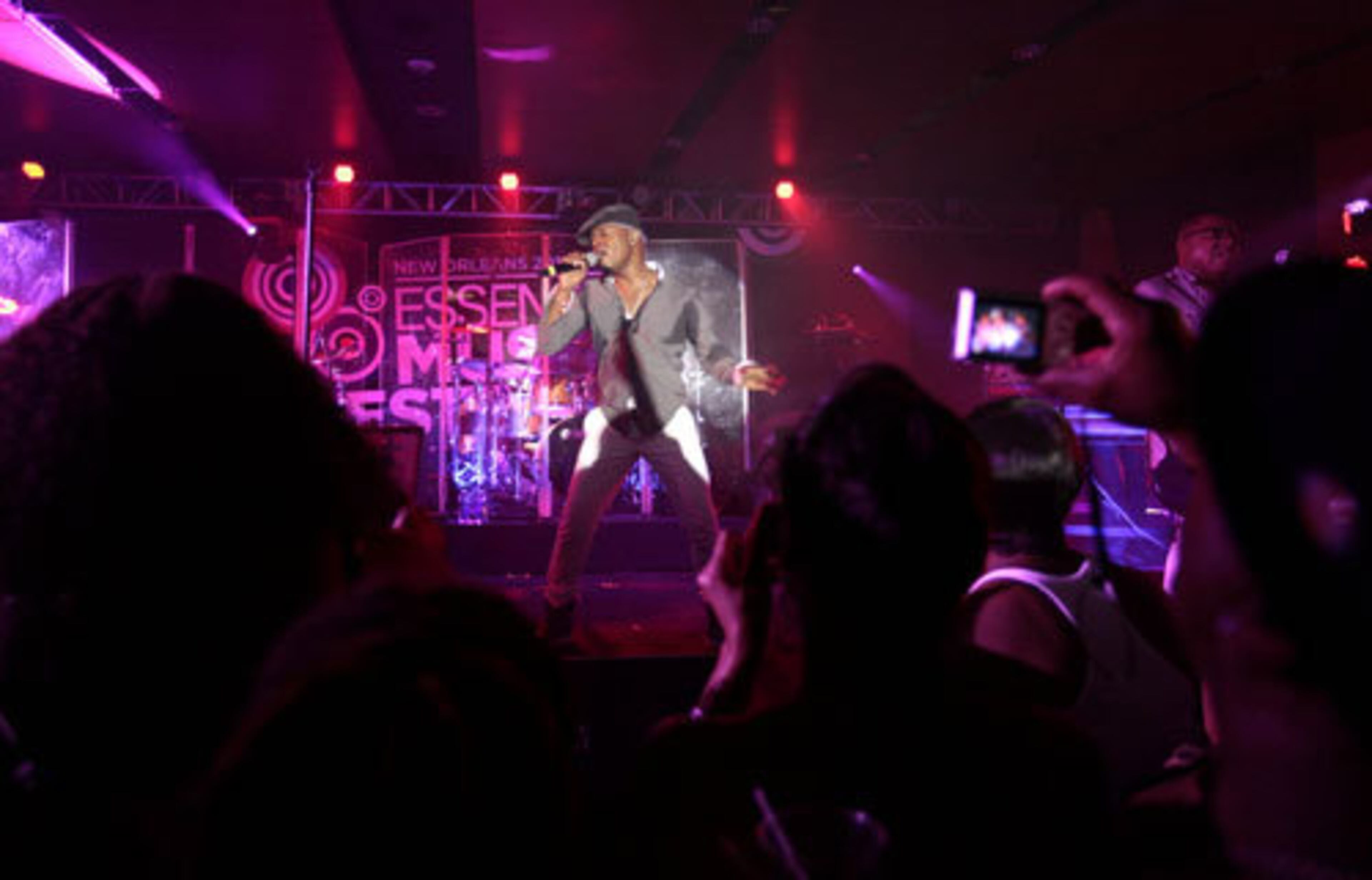 Mint Condition lead singer Stokley Williams performs with the group.
