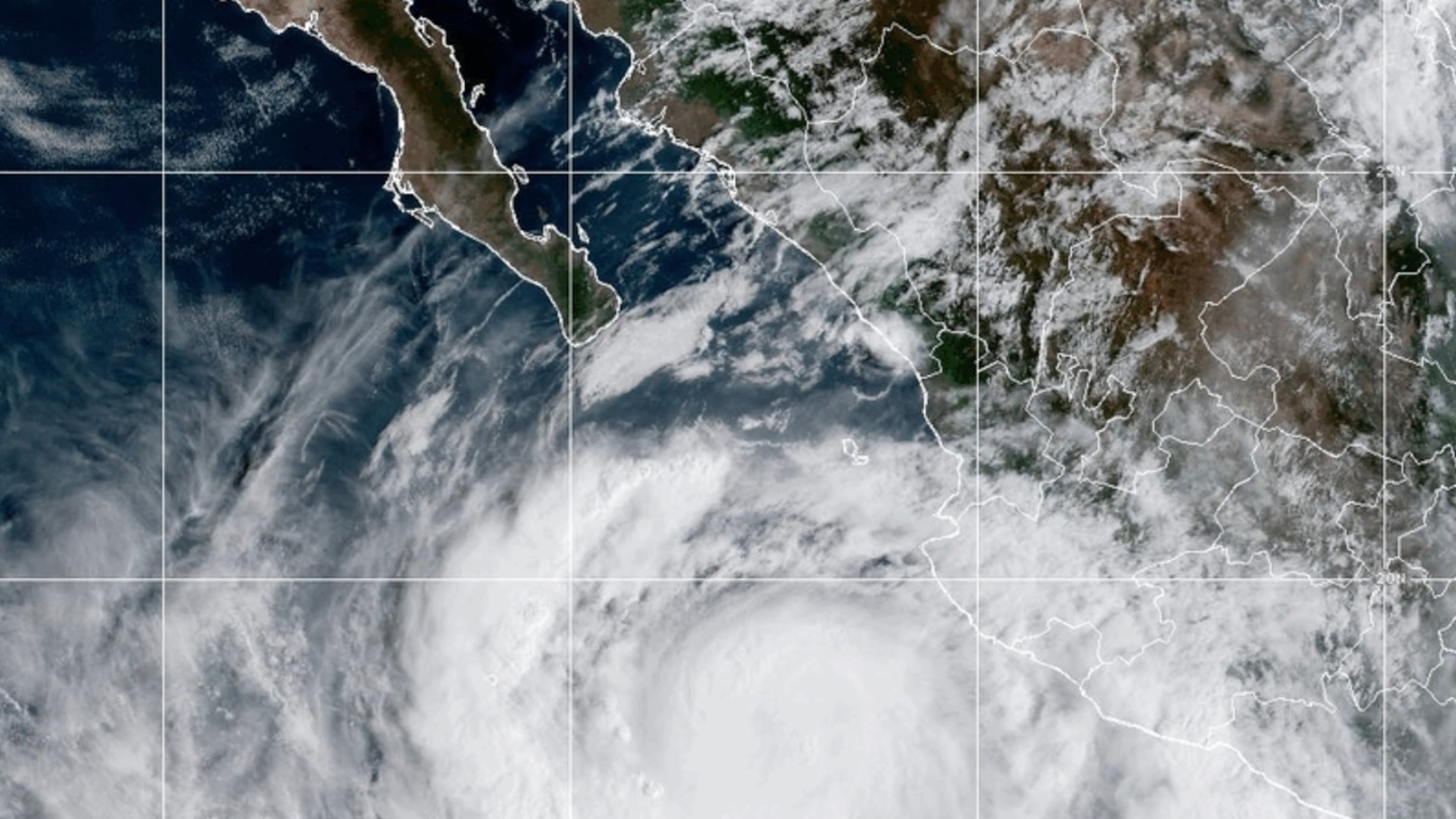 This satellite image from the National Oceanic and Atmospheric Administration shows Hurricane Rachel in the Pacific Ocean on Wednesday, Sept. 30, 2026. (National Oceanic and Atmospheric Administration via AP)
