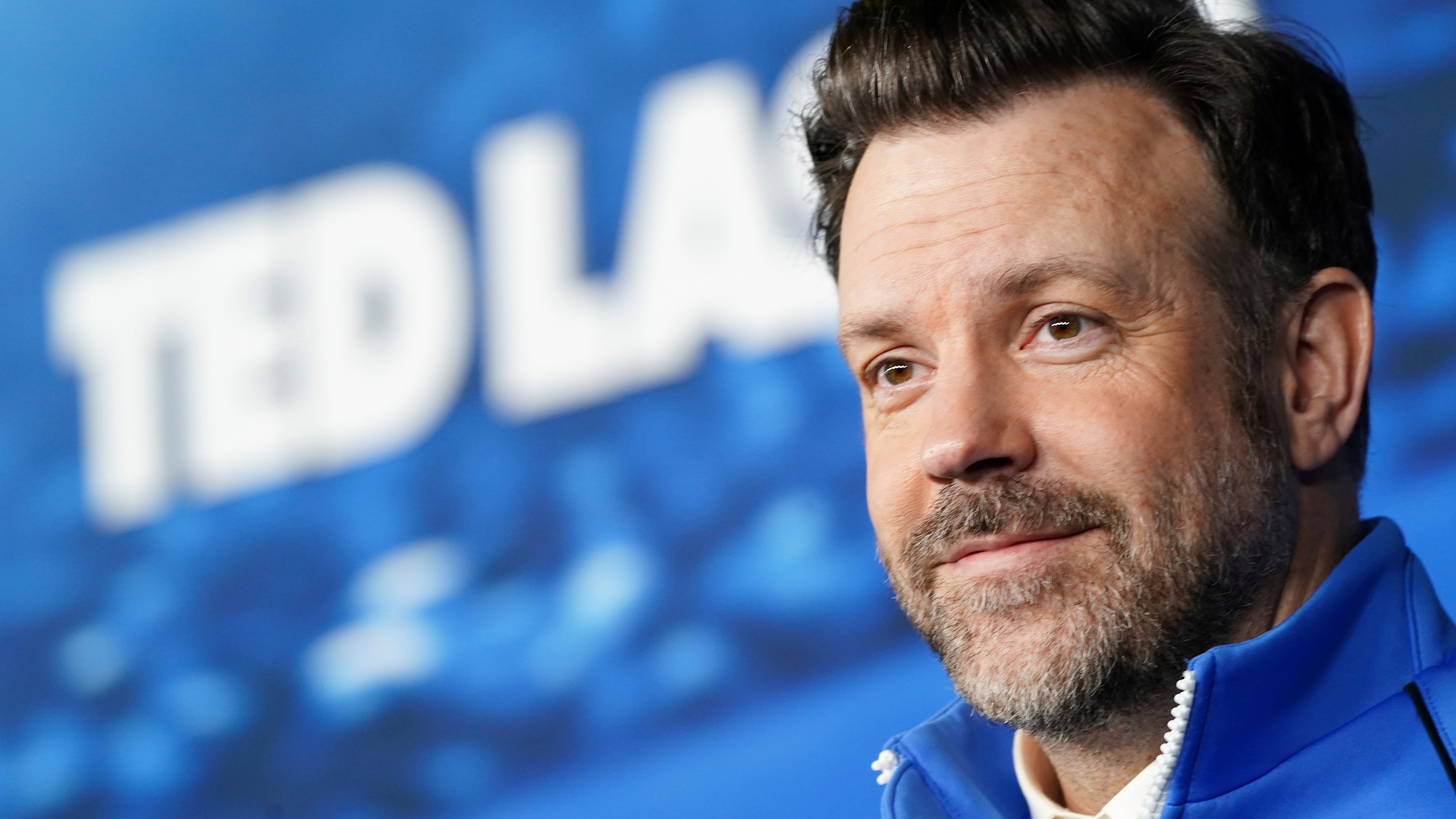 FILE - Jason Sudeikis arrives at the season three premiere of "Ted Lasso" on March 7, 2023, at Regency Village Theatre in Los Angeles. (Photo by Jordan Strauss/Invision/AP, File)