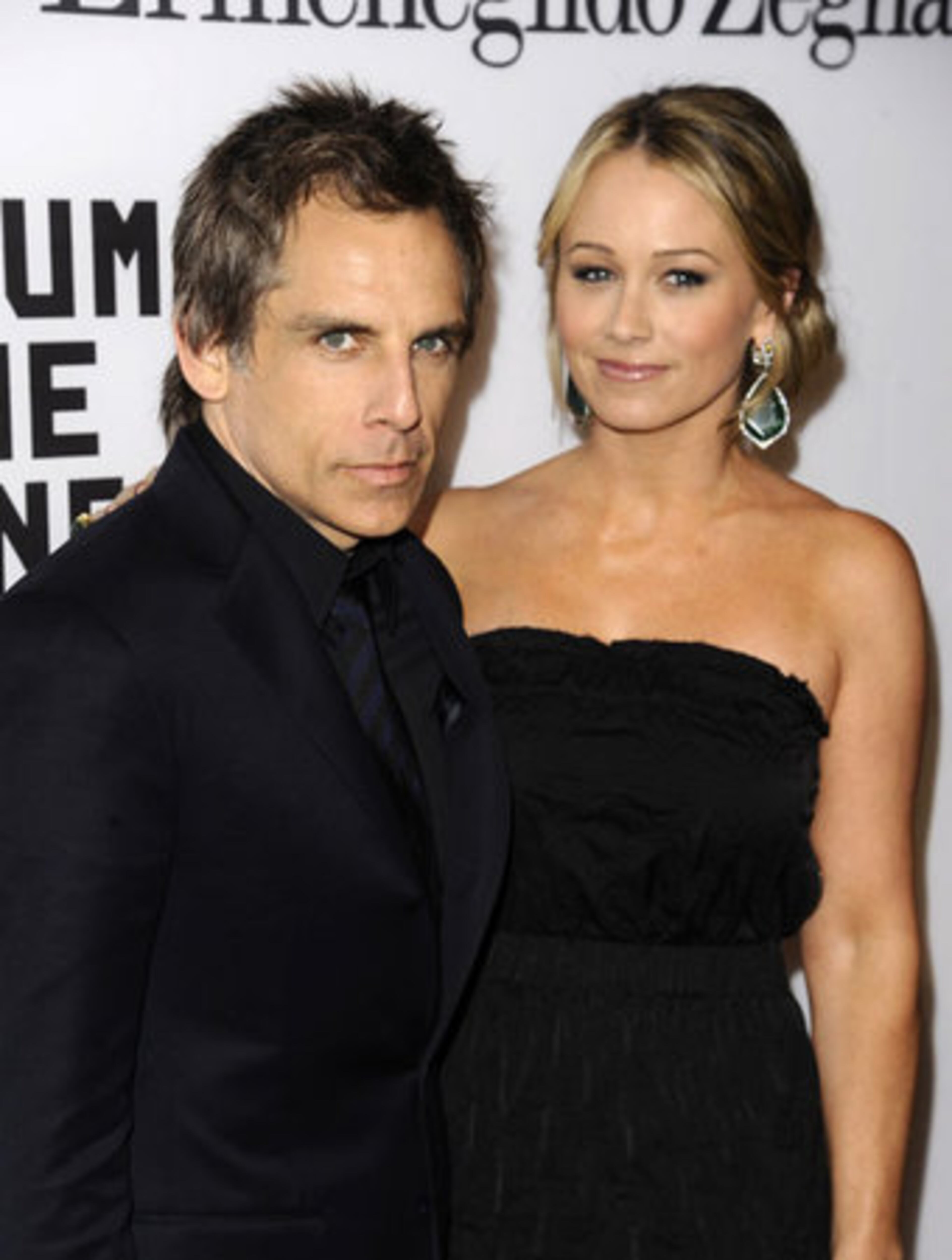 Ben Stiller and wife Christine Taylor arrive.