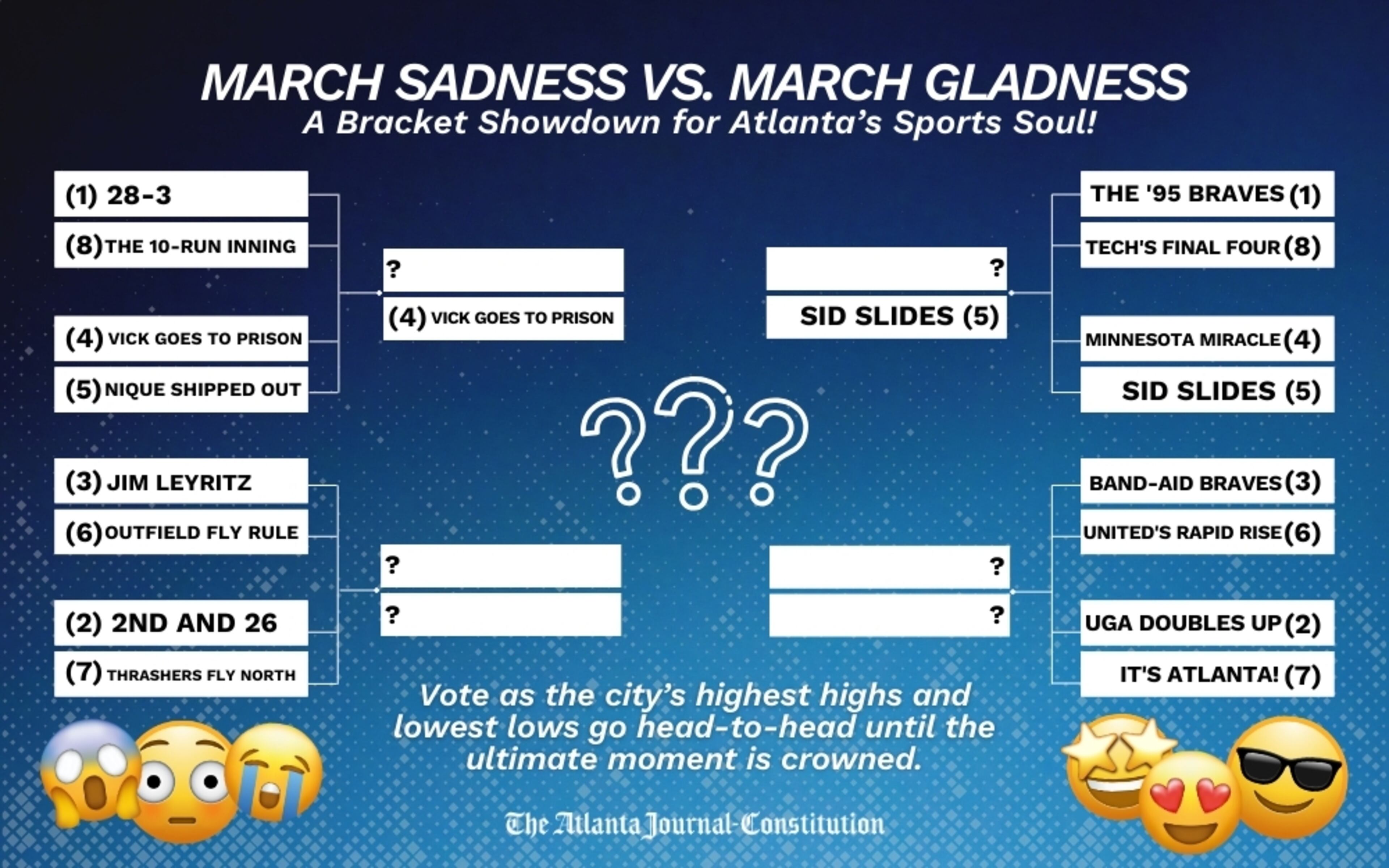 Michael Vick and Sid Bream advance.