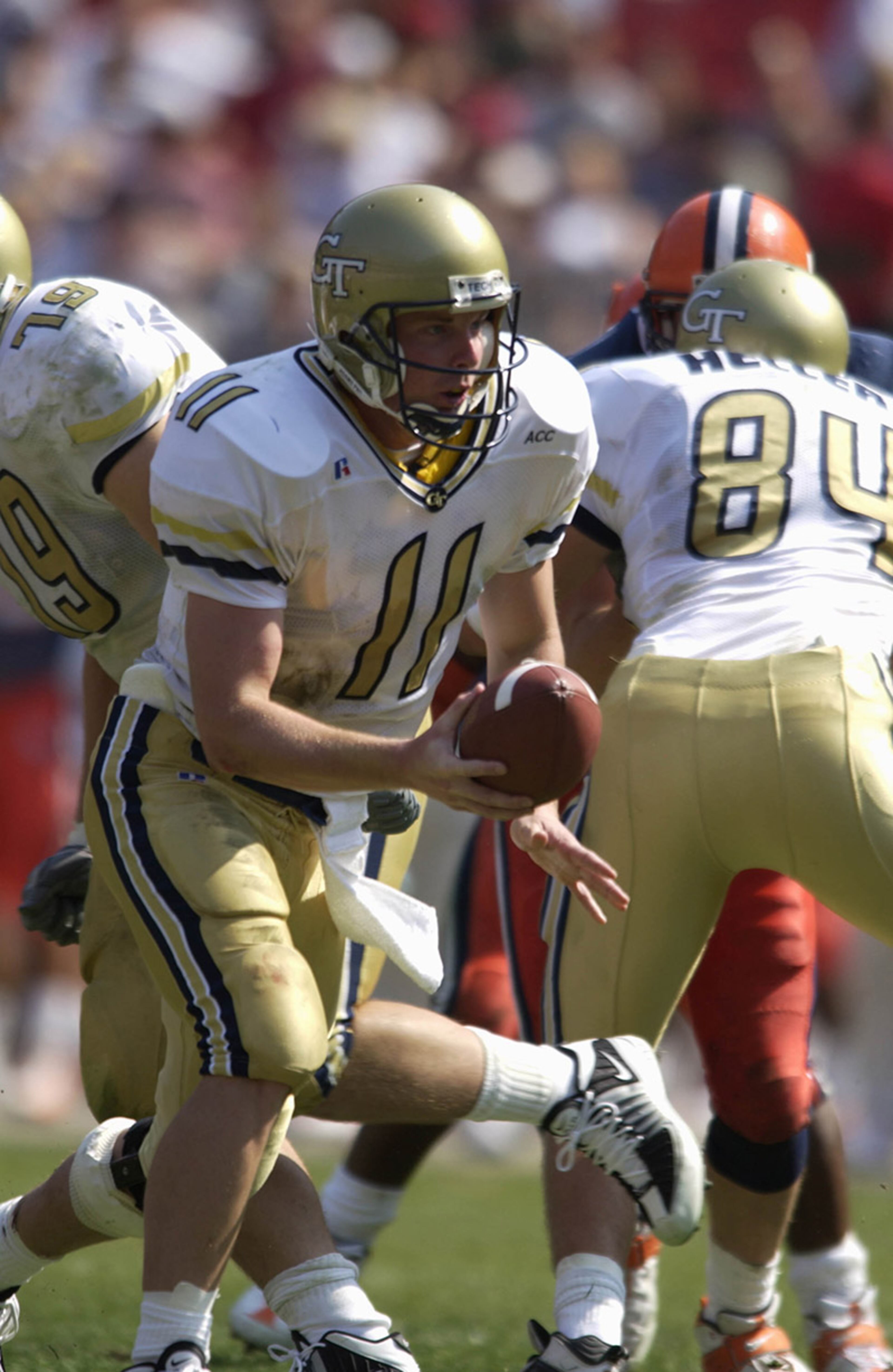 In 2001, Tech changed the numeral font on the jerseys. Tech would stop wearing gold numerals in 2002.
