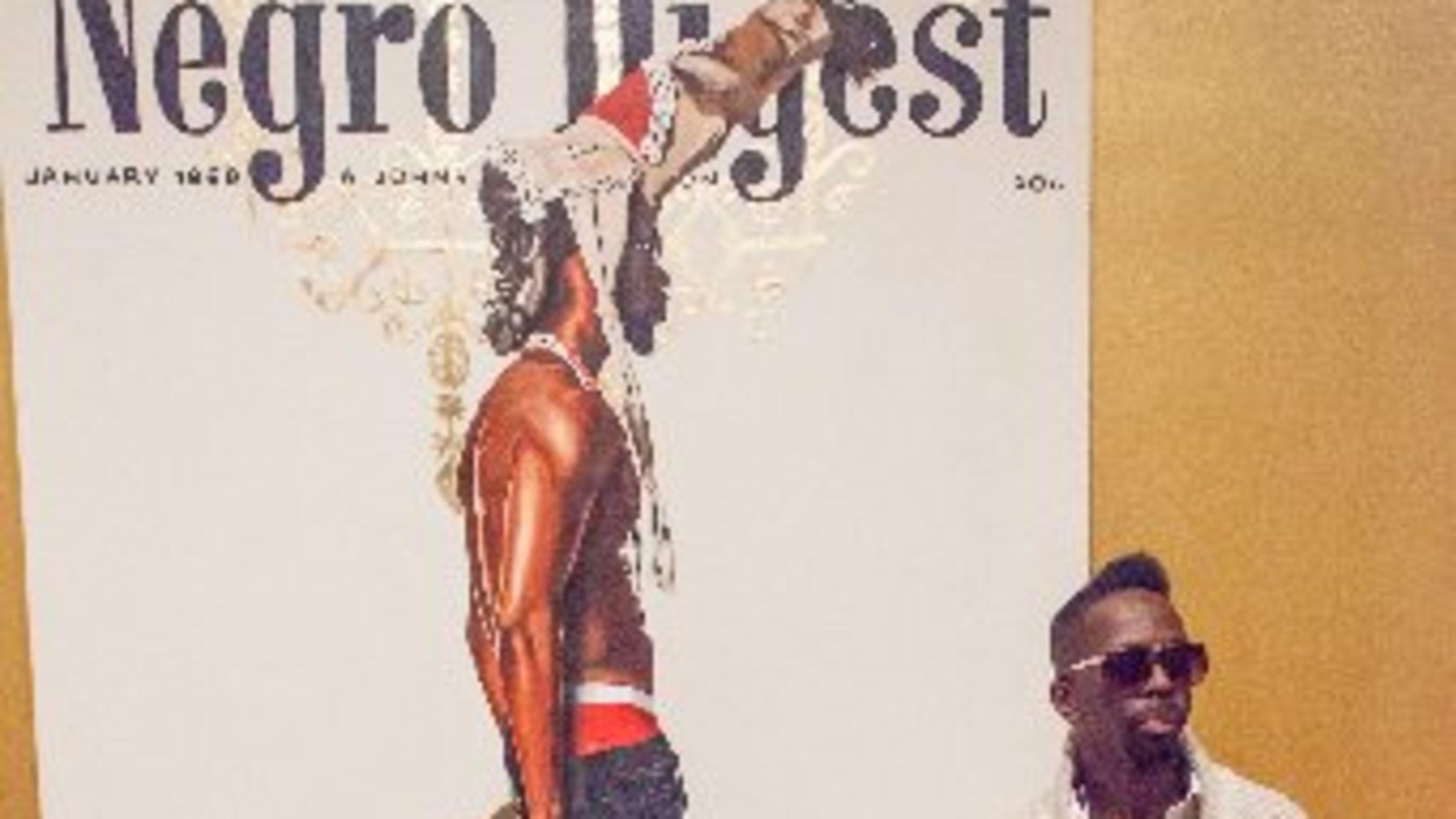 Fahamu Pecou stands in the High Museum of Art gallery where his Imagining New Worlds" exhibit is on view. It's the Atlanta artist's first solo show at the High. CONTRIBUTED BY GANNON