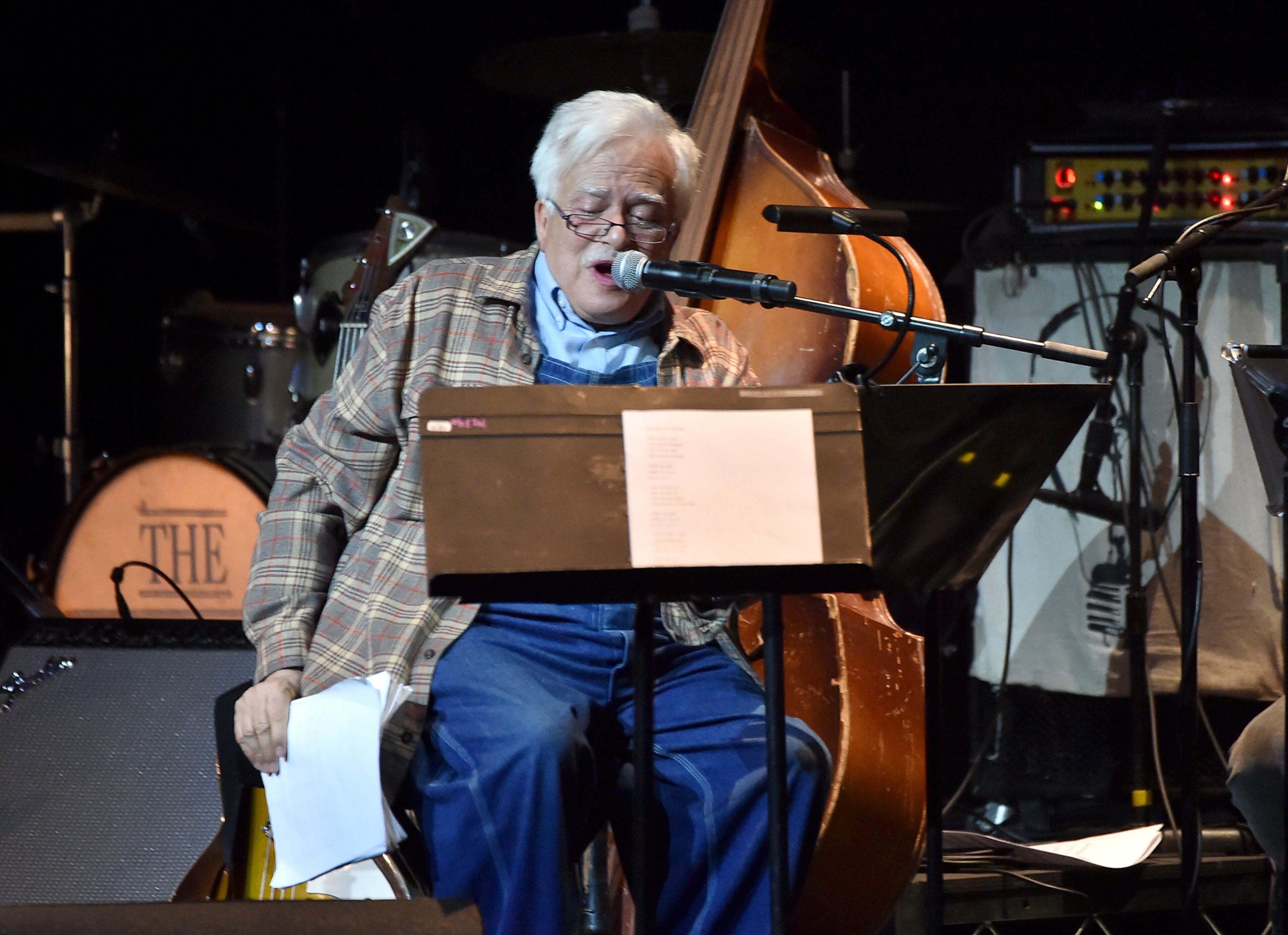 LOS ANGELES, CA - APRIL 07: Composer/musician Van Dyke Parks performs onstage during The David Lynch Foundation's DLF Live Celebration of the 60th Anniversary of Allen Ginsberg's "HOWL" with Music, Words, and Funny People at The Theatre at Ace Hotel on April 7, 2015 in Los Angeles, California. (Photo by Kevin Winter/Getty Images)