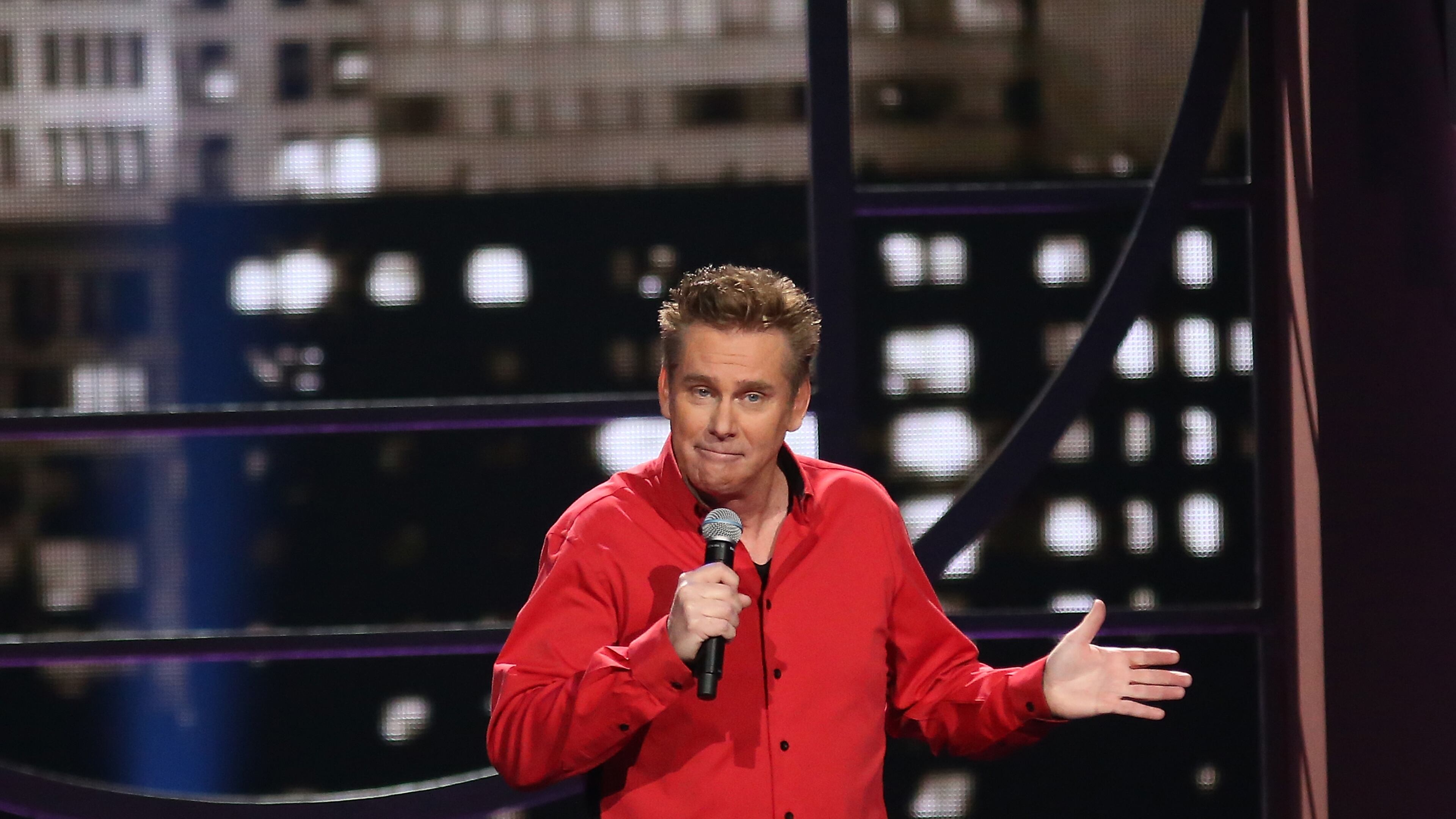 NEW YORK, NY - SEPTEMBER 26: Comedian Brian Regan performs during Comedy Central's "Brian Regan: Live From Radio City Music Hall" on September 26, 2015 in New York City. (Photo by Bennett Raglin/Getty Images for Comedy Central)