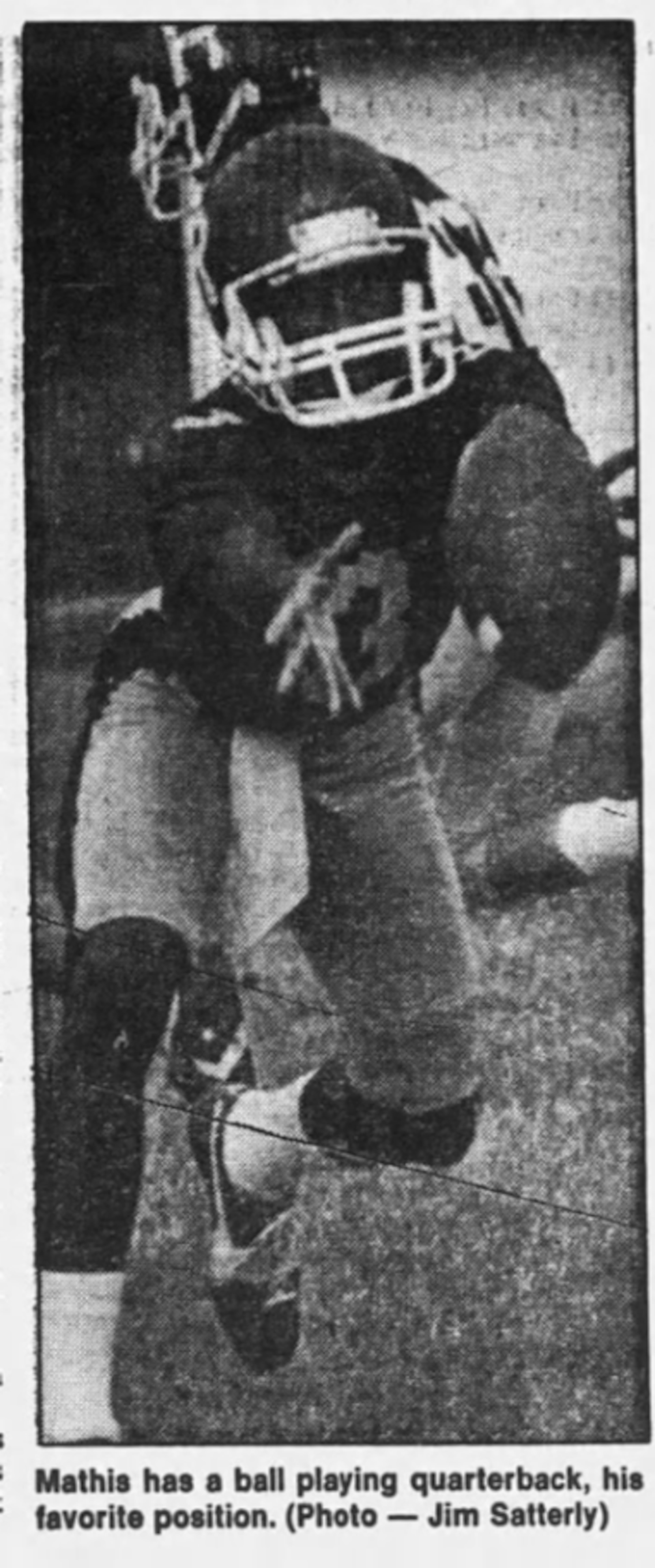 Terance Mathis played several positions at Redan in the 1980s, including quarterback. (AJC file)