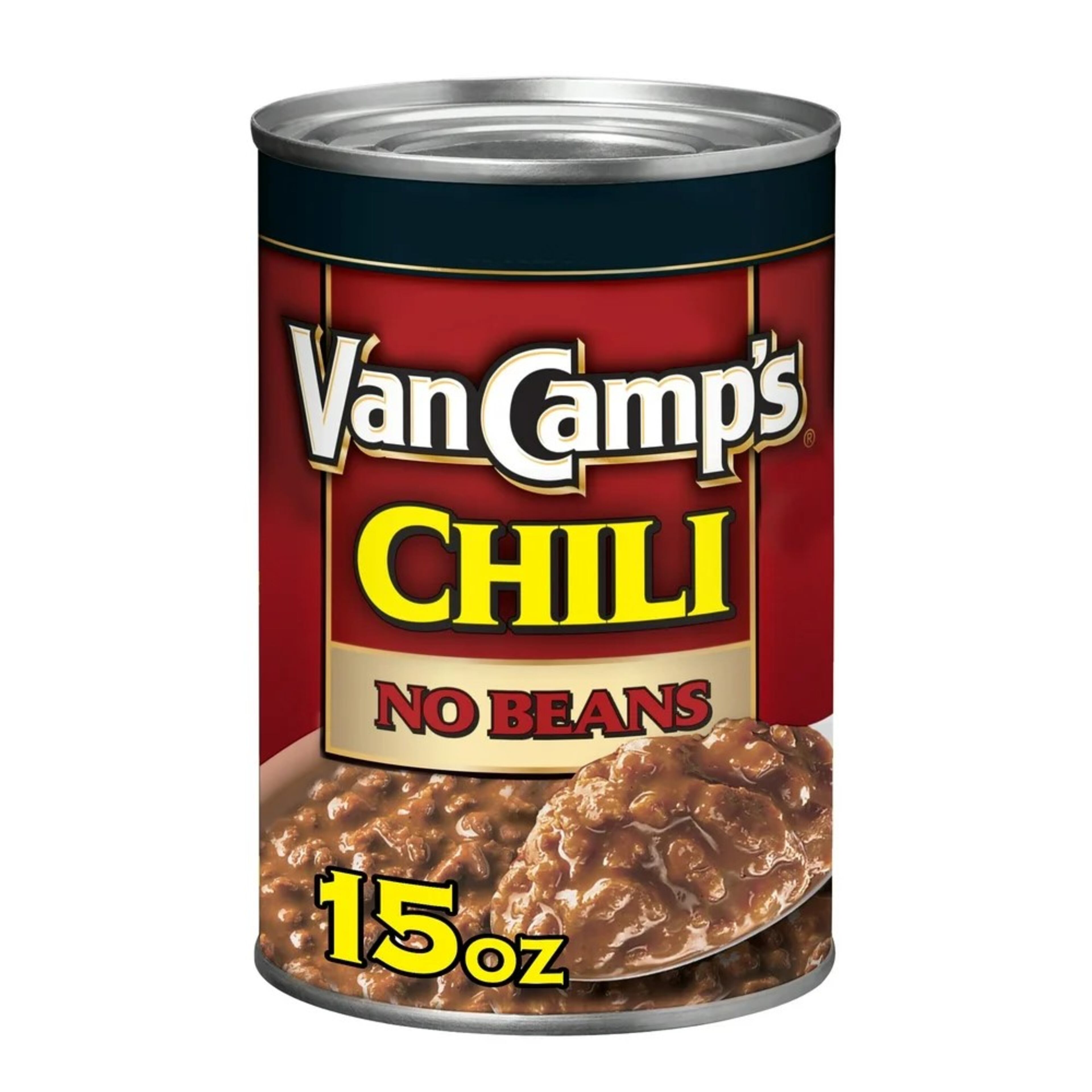 Ingredients in the discontinued VanCamp's Chili No Beans included beef, pork, beef broth, tomato puree, whole rolled oats and seasonings.