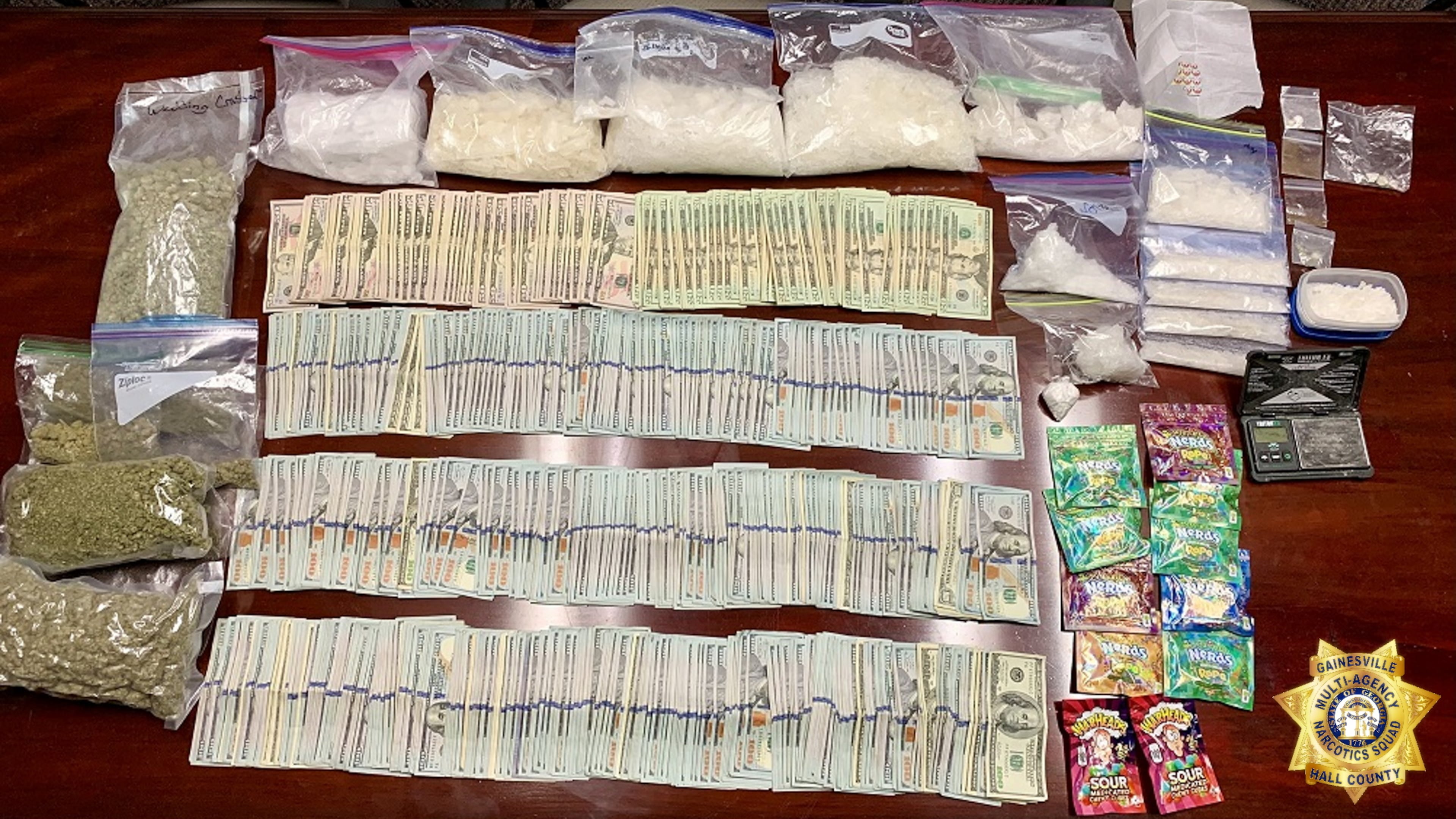 For the second week in a row, authorities in Hall County have arrested a drug trafficking suspect and seized about $400,000 worth of drugs.