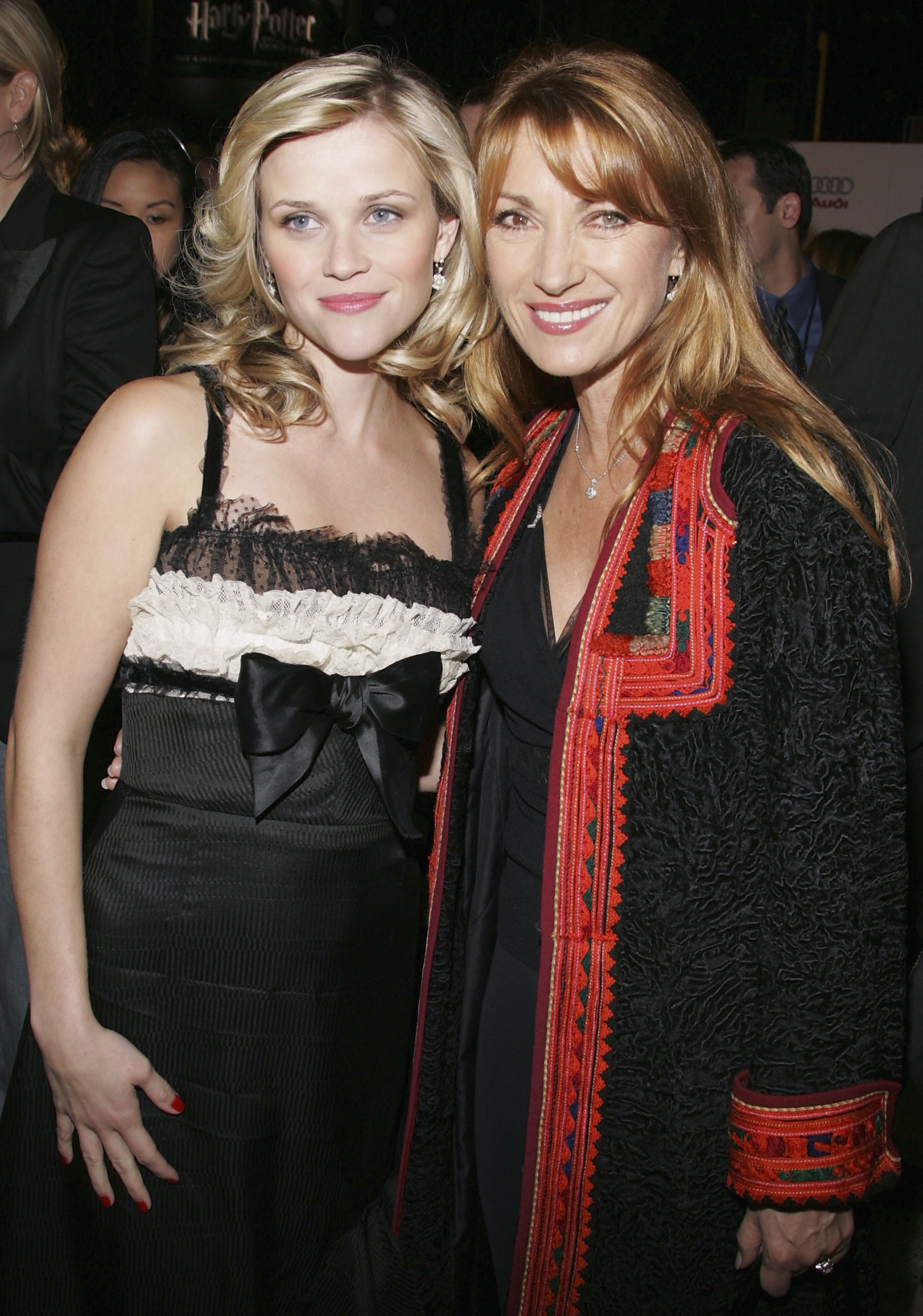 Actresses Reese Witherspoon and Jane Seymour arrive at the AFI Fest Opening Night Gala presented by Audi and screening of "Walk the Line" at the ArcLight's Cinerama Dome November 3, 2005 in Hollywood, California. (Photo by Frazer Harrison/Getty Images for AFI)