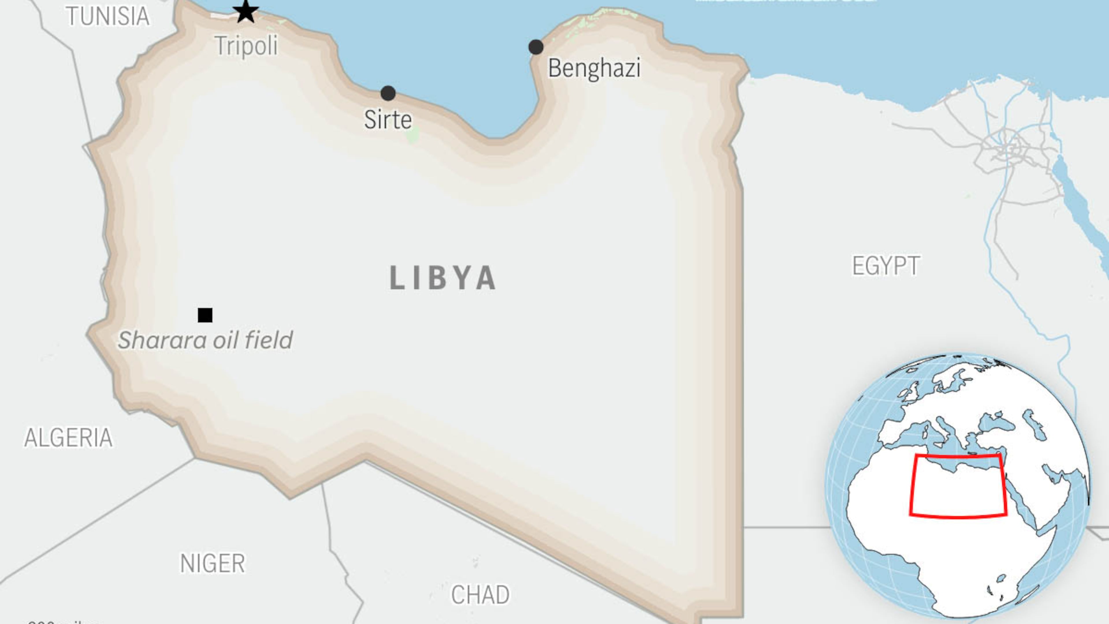 This is a locator map for Libya with its capital, Tripoli. (AP Photo)