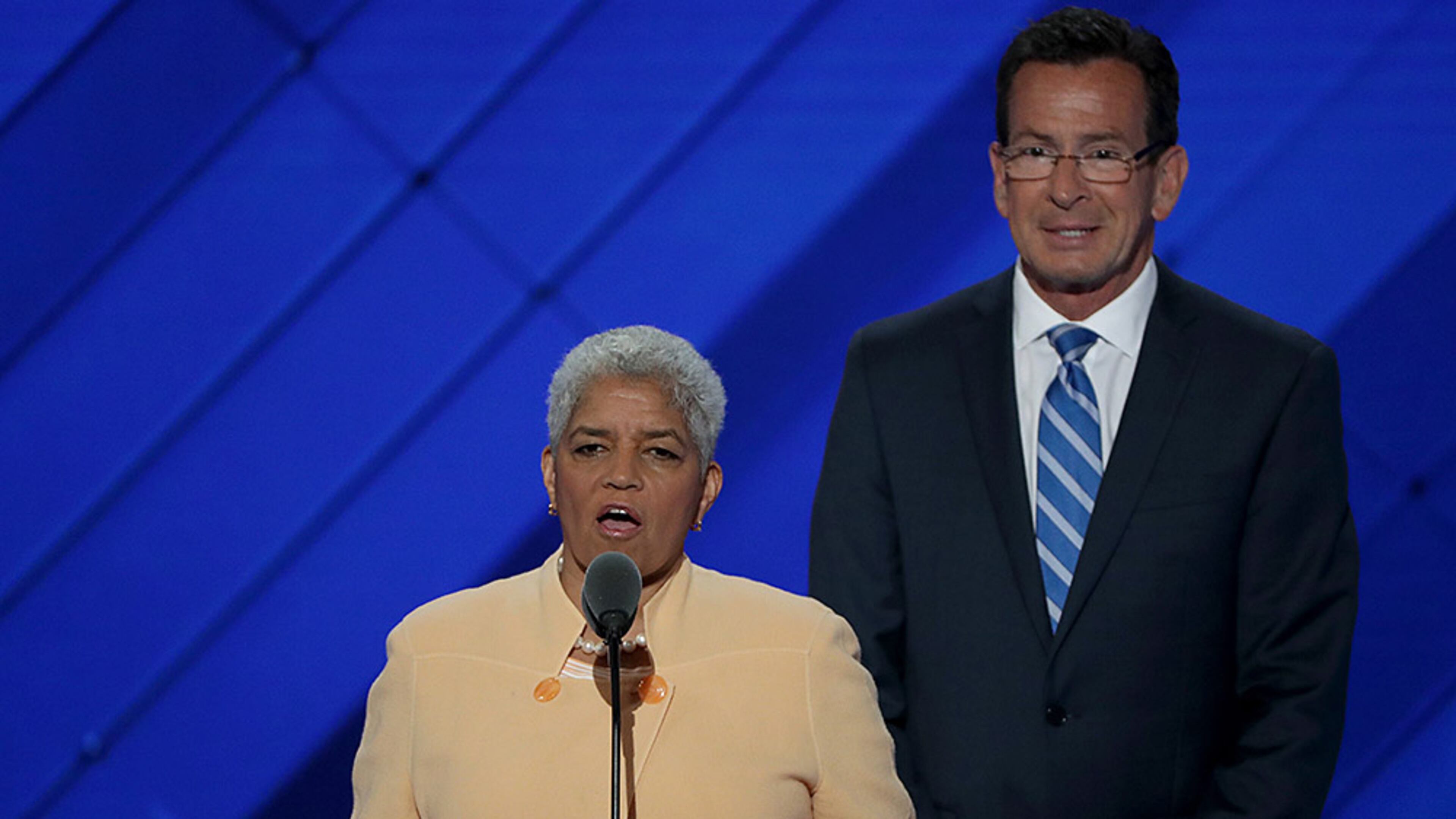 PHILADELPHIA, PA - JULY 25: Former mayor of Atlanta, Georgia Shirley Franklin delivers a speech on the first day of the Democratic National Convention at the Wells Fargo Center, July 25, 2016 in Philadelphia, Pennsylvania. An estimated 50,000 people are expected in Philadelphia, including hundreds of protesters and members of the media. The four-day Democratic National Convention kicked off July 25. (Photo by Alex Wong/Getty Images)