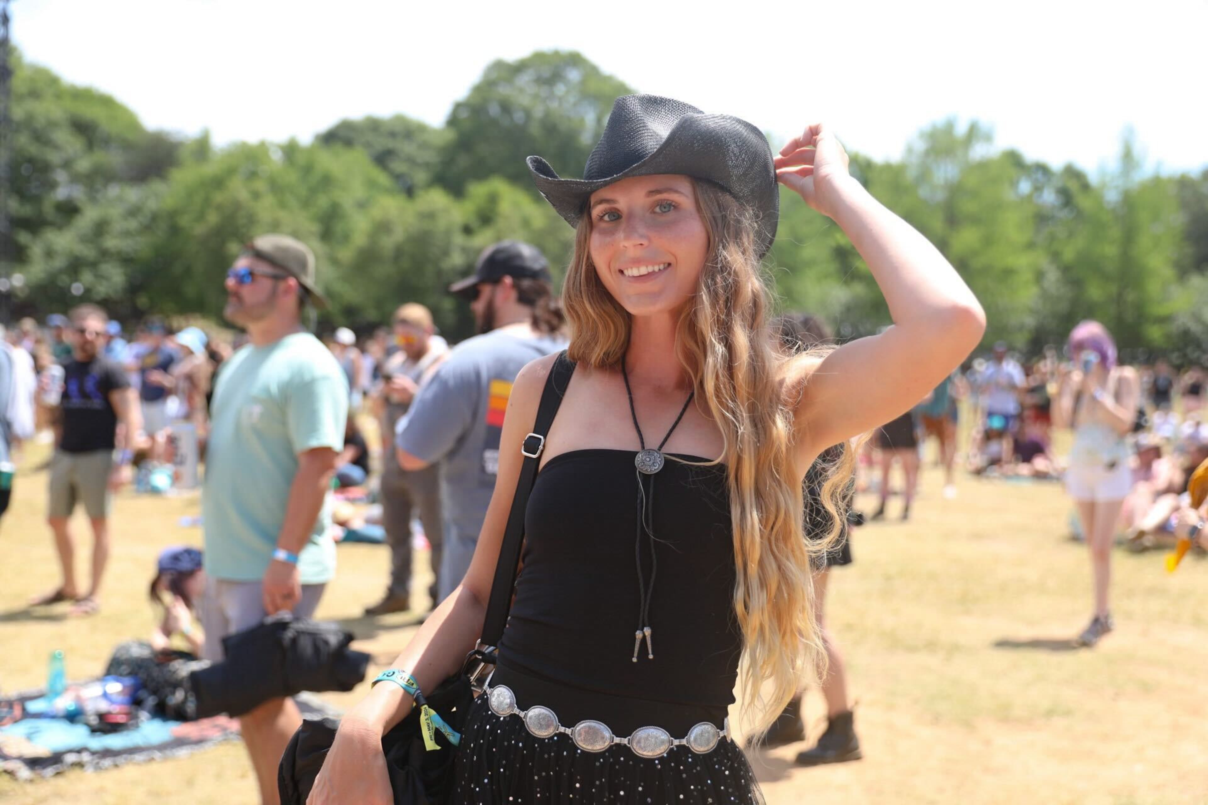 Atlanta's Ashley Kozar is attending her first Shaky Knees festival. (Riley Bunch/The Atlanta Journal-Constitution)