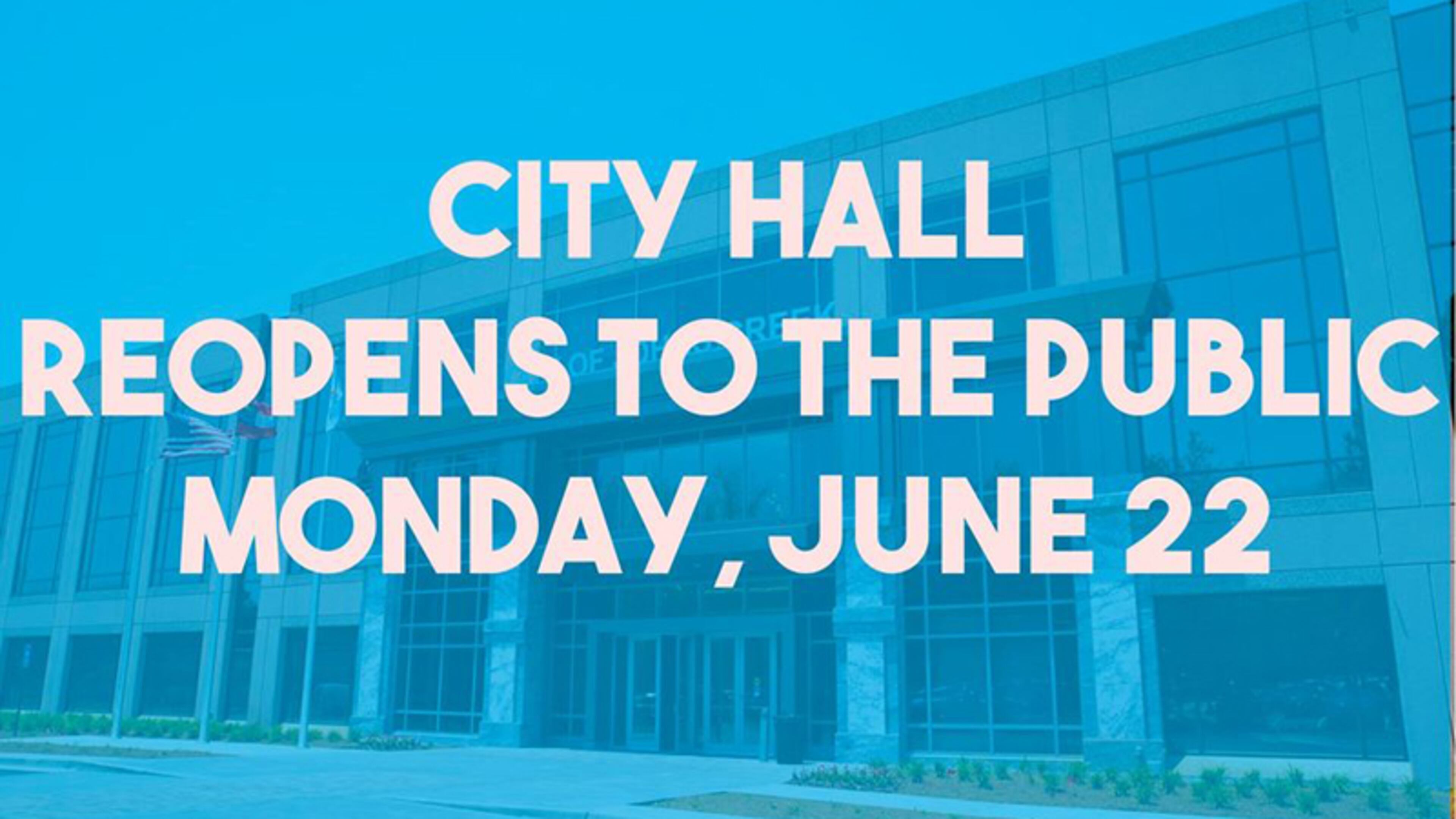 Phase I of the reopening of Johns Creek City Hall is to begin Monday morning, June 22. CITY OF JOHNS CREEK