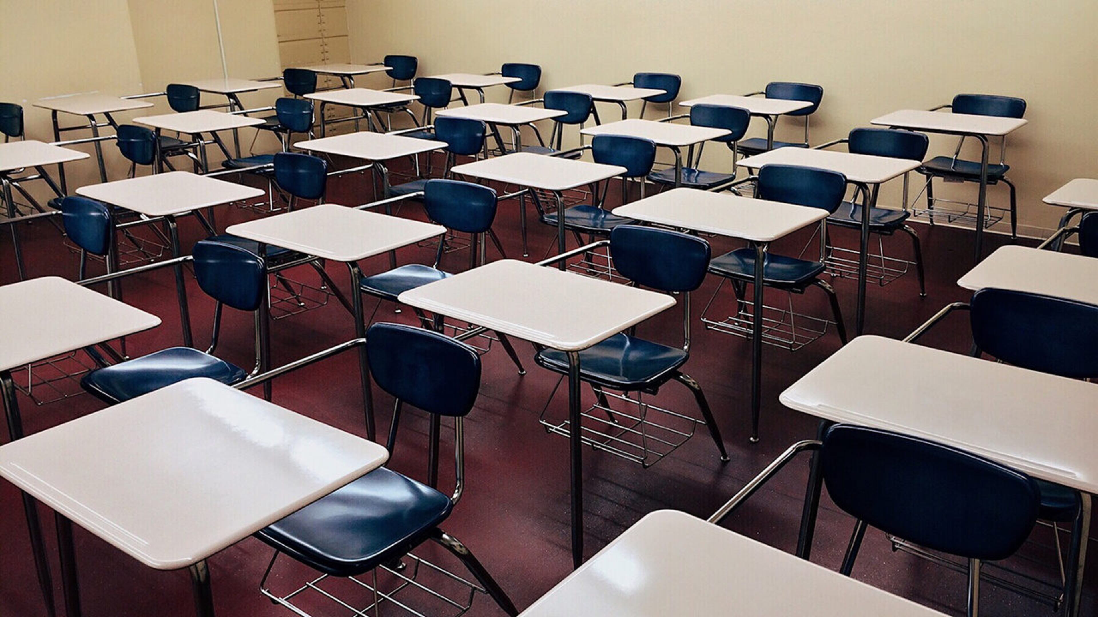 Stock photo of a classroom.