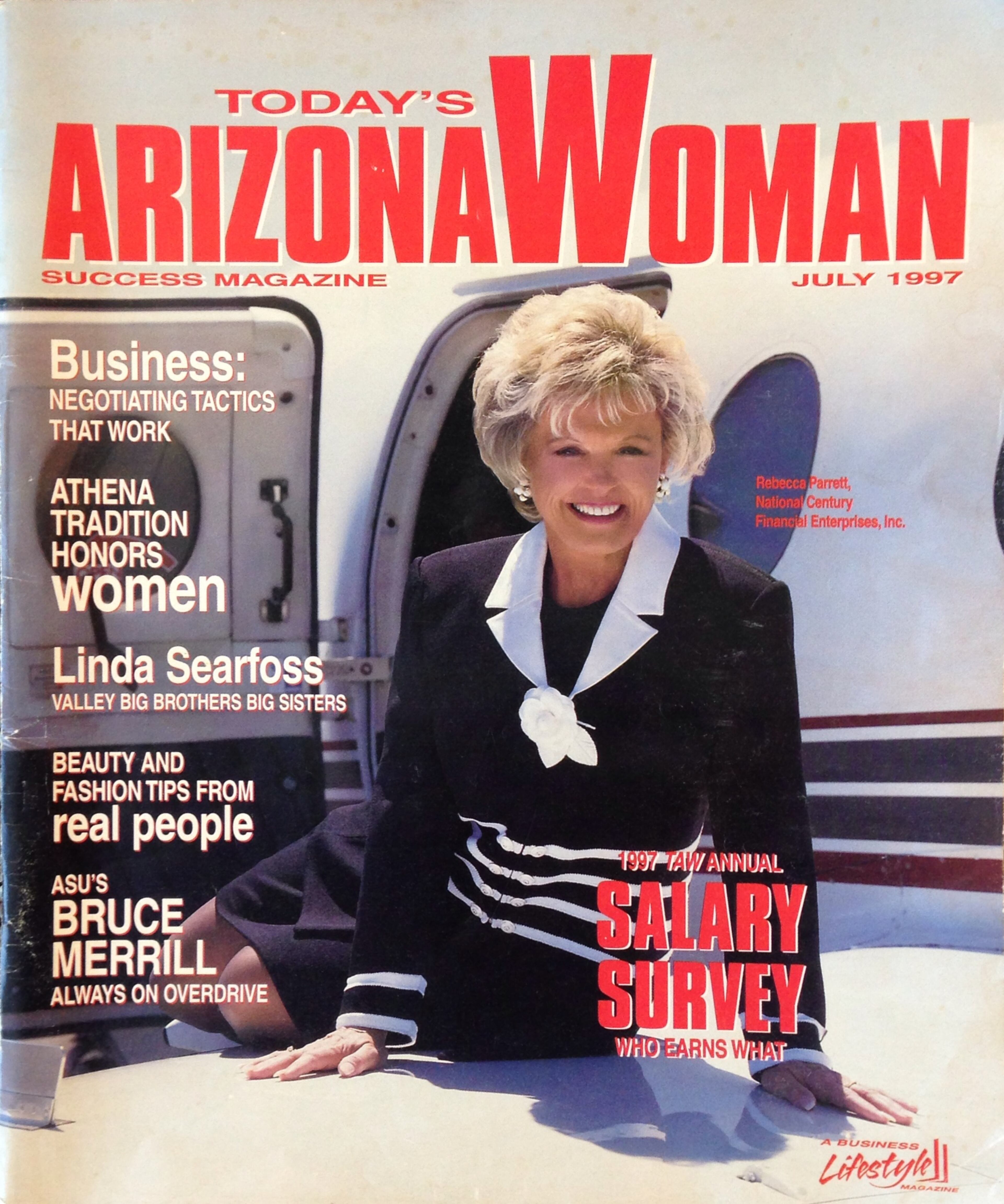 Rebecca (Becky) S. Parrett on the cover of a 1997 issue of Today's Arizona Woman. Credit: Bita Hornavar