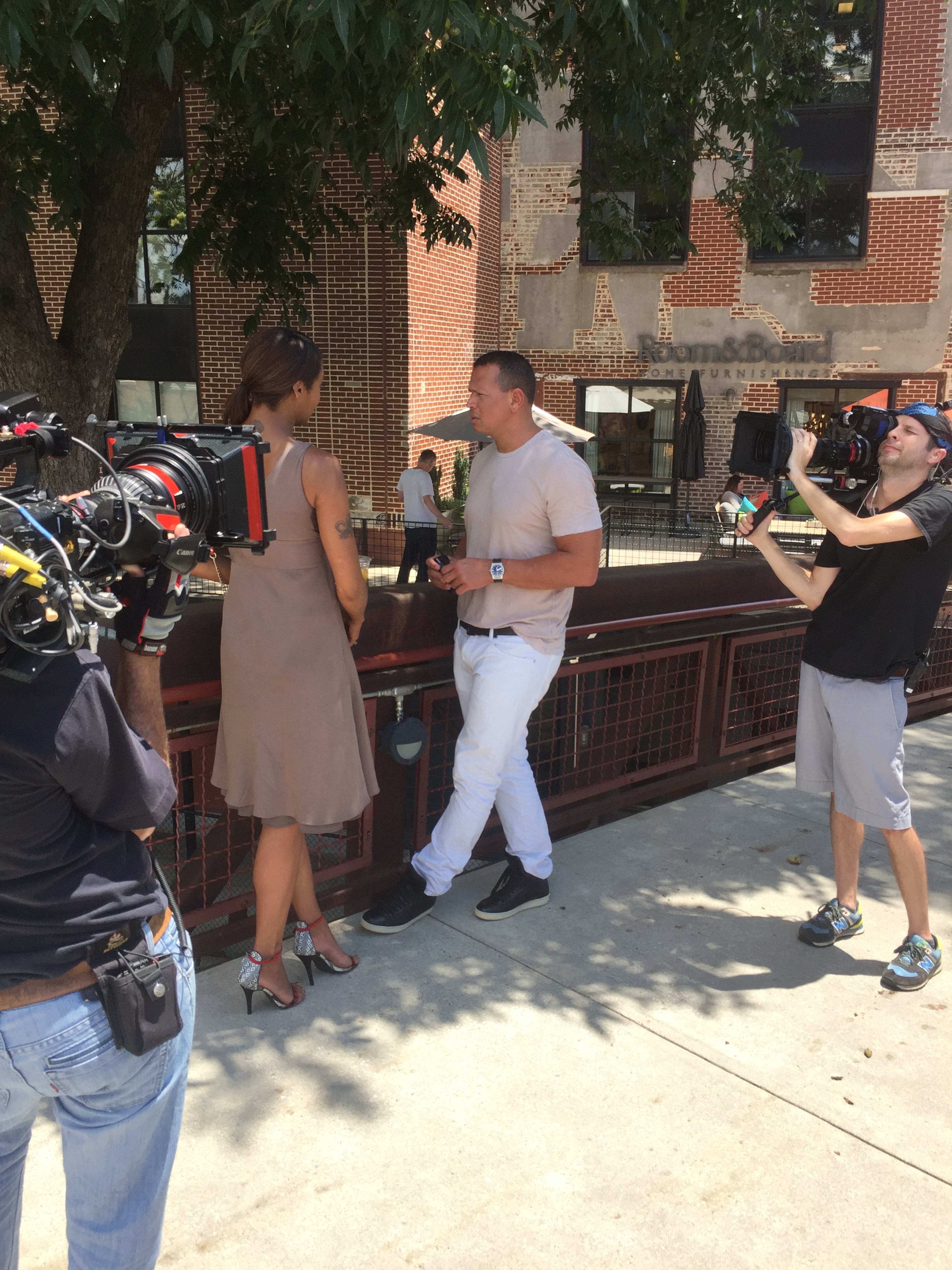 A-Rod was filming .. something. Photo provided to the AJC