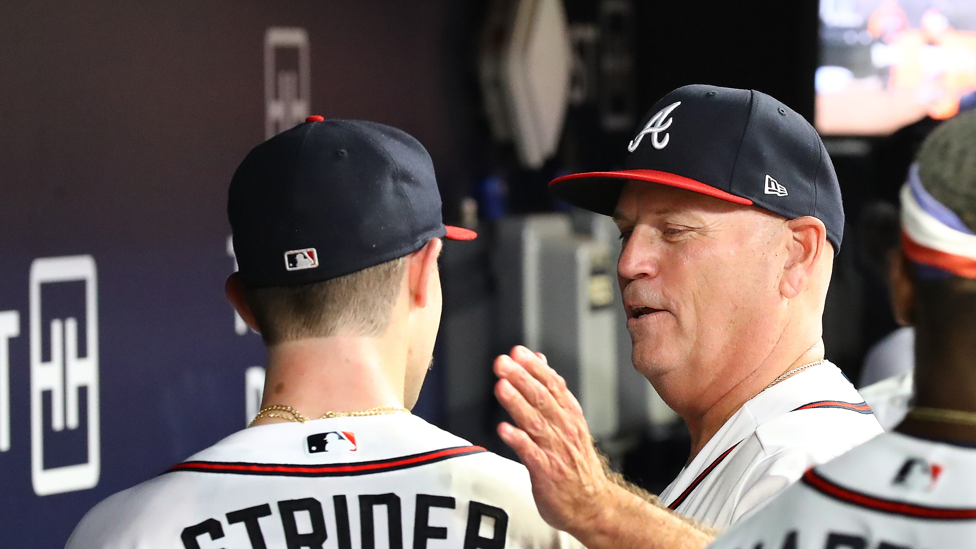The Braves' Spencer Strider, Brian Snitker and Michael Harris all were selected as finalists for NL honors Monday. Strider and Harris are vying for NL Rookie of the Year. Snitker is up for NL Manager of the Year. (Curtis Compton / Curtis Compton@ajc.com)