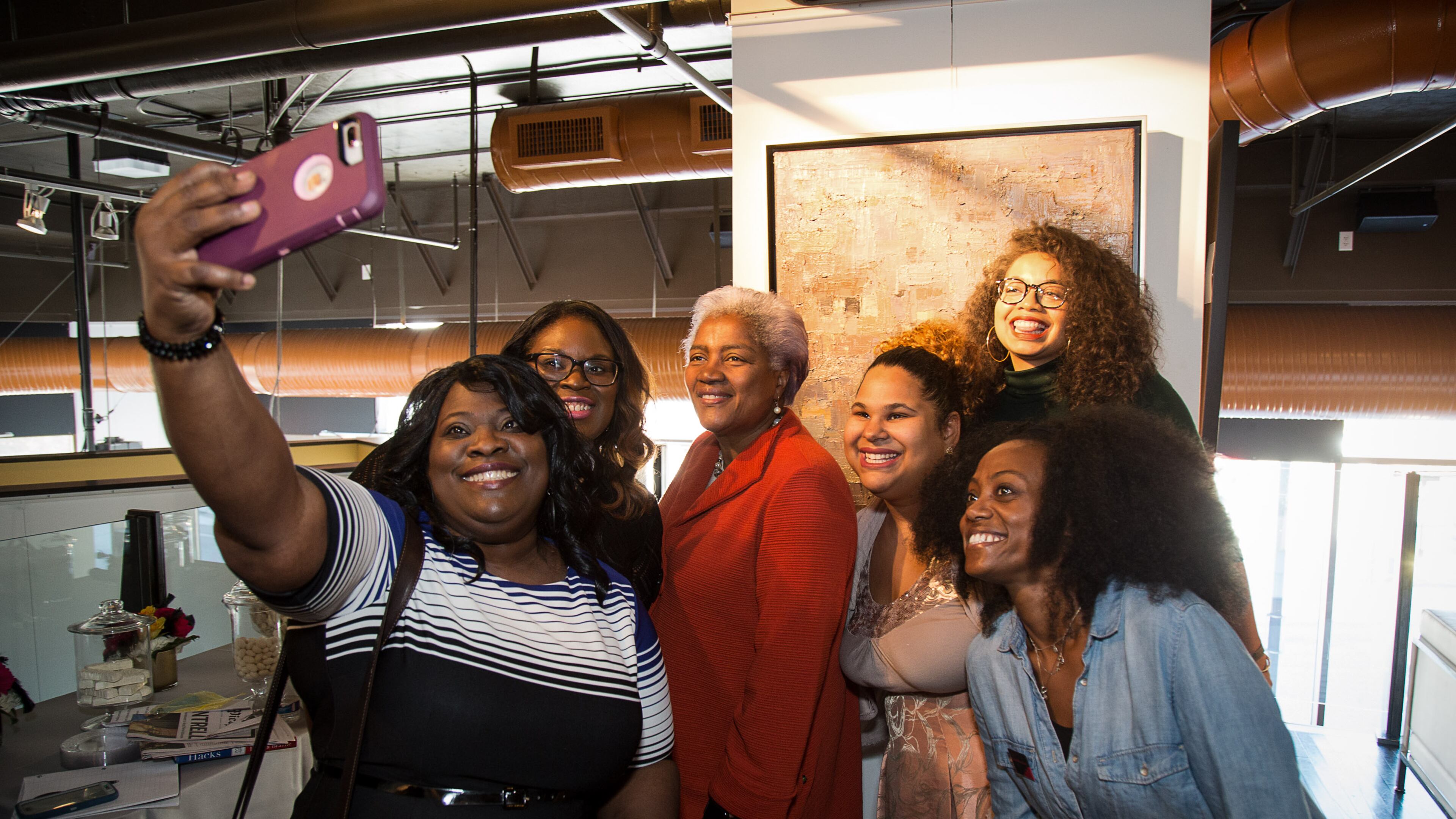 Donna Brazile, the author of the new book "Hacks," poses for a photograph before her books signing at the at ZuCot Gallery in Atlanta GA November 19, 2017. STEVE SCHAEFER / SPECIAL TO THE AJC