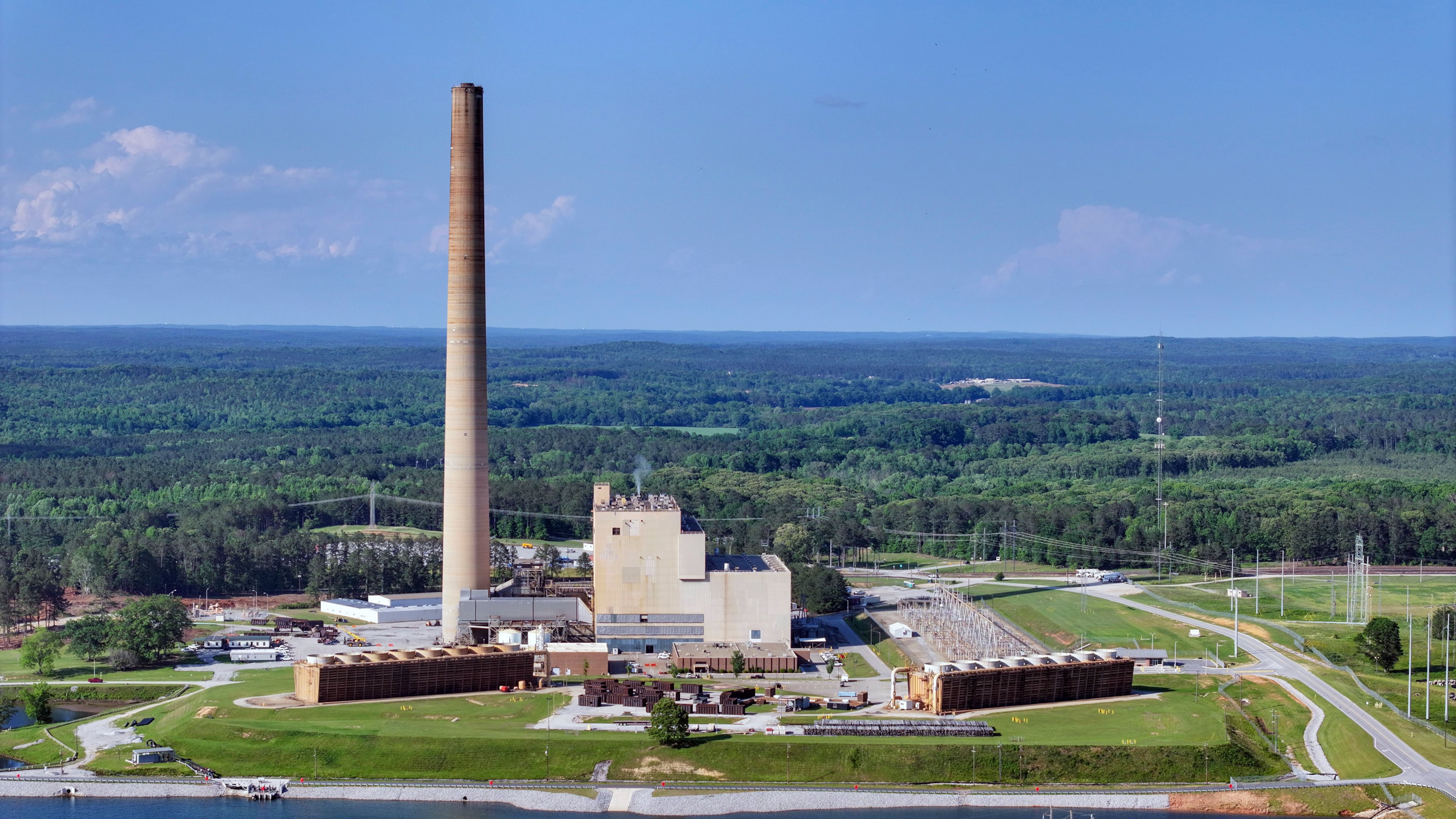 This drone image shows the Yates Power Plant in Newnan, Georgia on Thursday, May 8, 2025. The PSC has ruled that Georgia Power can keep certain information shielded from public view, at least for now. (Miguel Martinez-Jimenez/AJC/TNS)