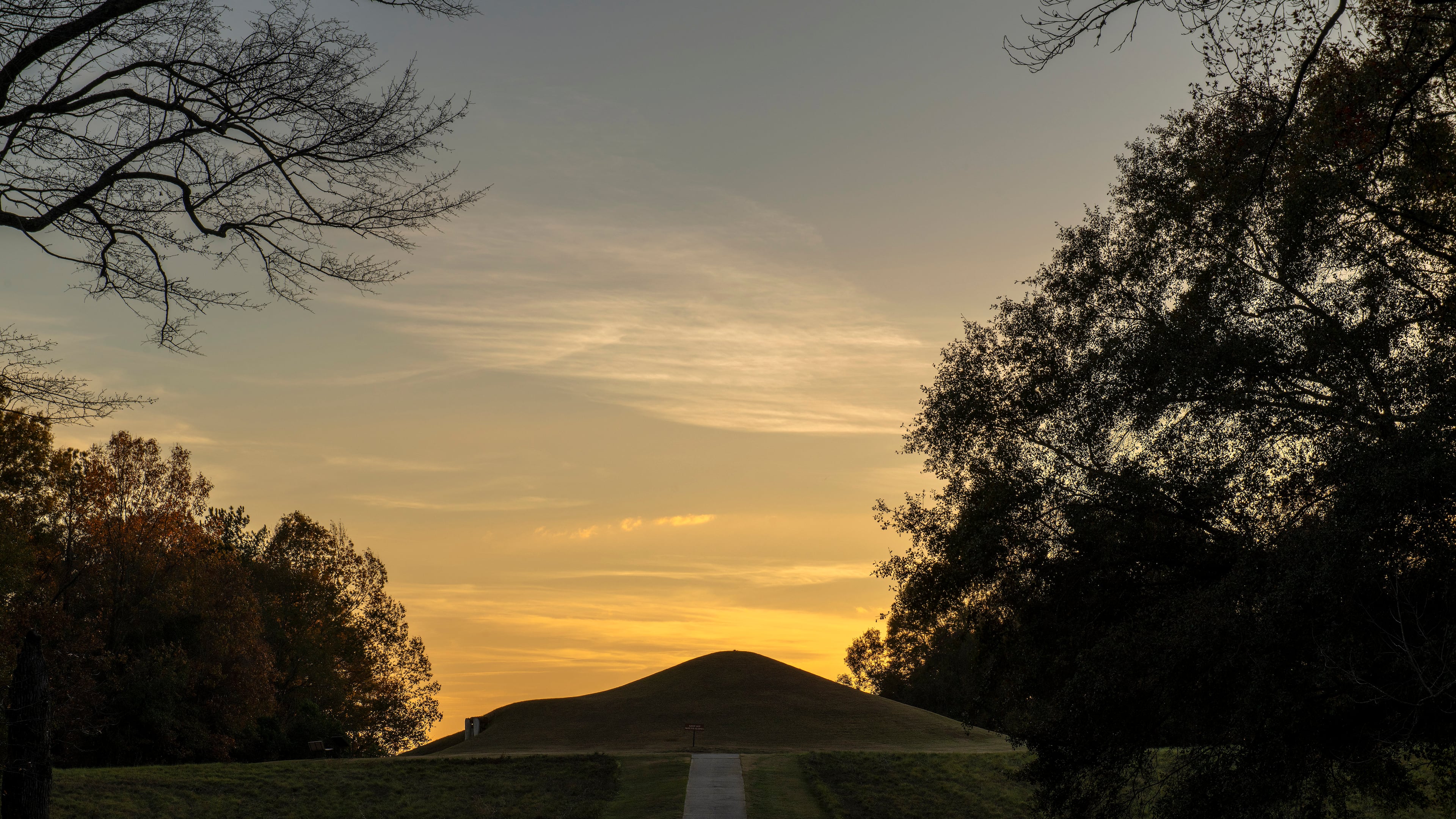 Thousand-year-old earthworks can be seen at the Ocmulgee Mounds National Historical Park near Macon. Nearly every member of Georgia's congressional delegation has joined in an effort to designate the site as the state's first national park. (Robert Rausch/The New York Times)