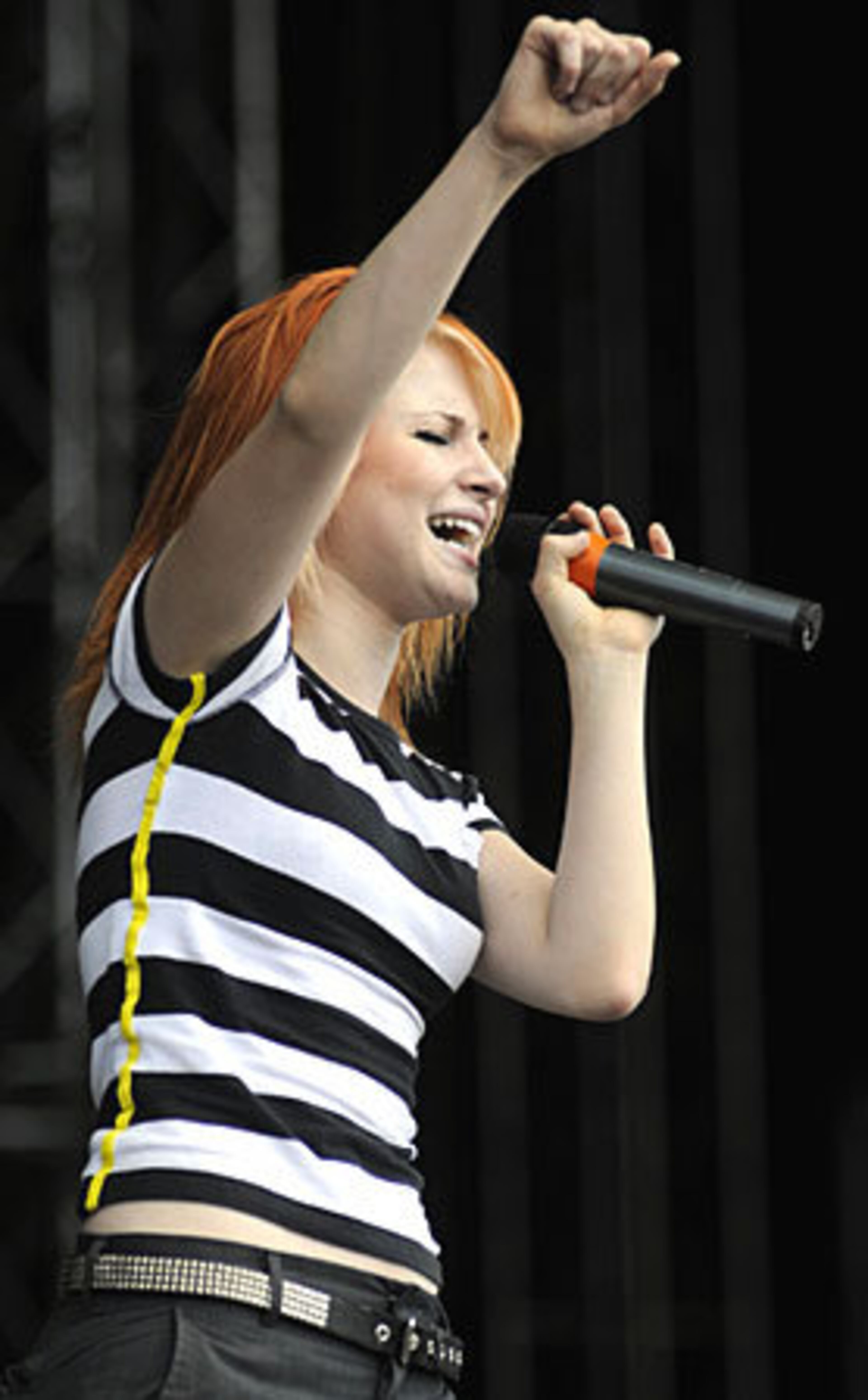 Hayley Williams, lead singer of Paramore, performs at the Virgin Mobile Festival.